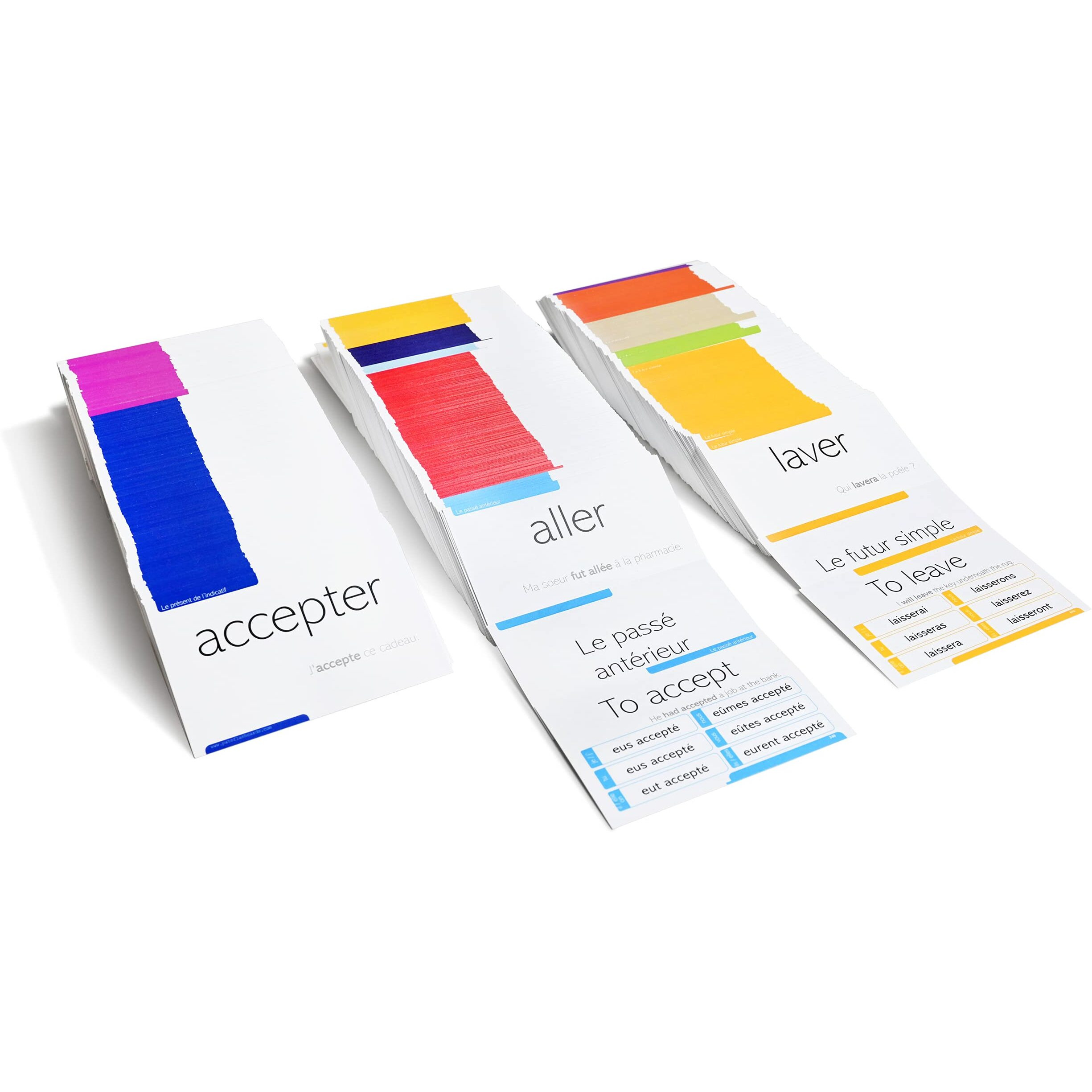 800 French Conjugation Flash Cards - 200 Verbs With Full Examples In Both French And English And 11 Different Tenses