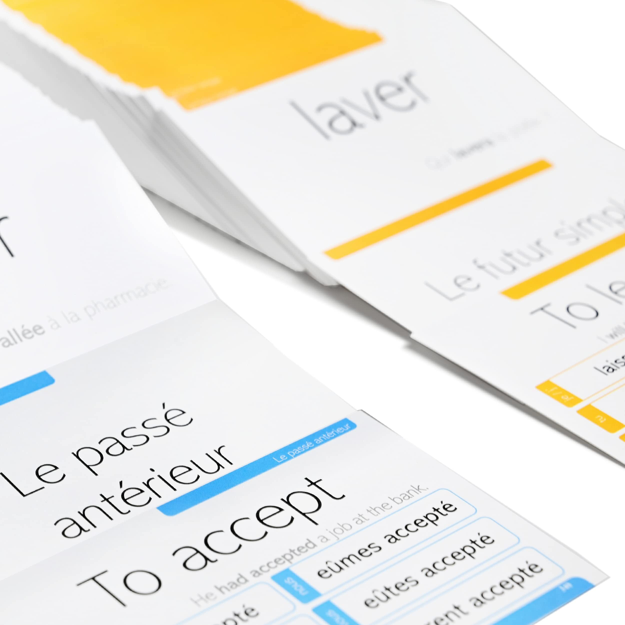 800 French Conjugation Flash Cards - 200 Verbs With Full Examples In Both French And English And 11 Different Tenses