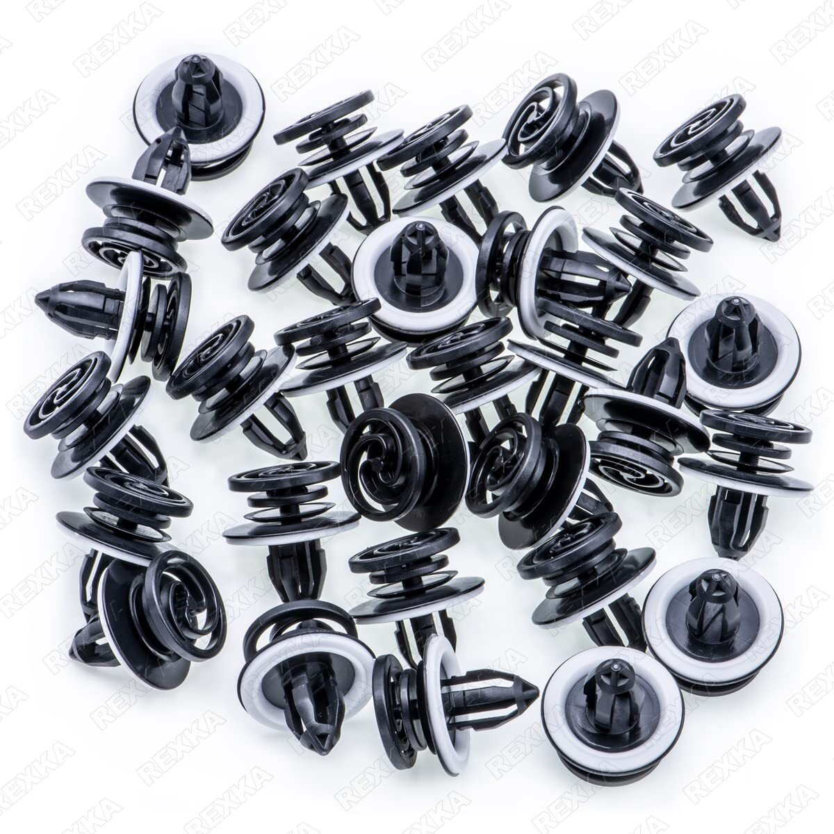 Rexka 30 Pcs Interior Door Trim Panel Clips With Sealer Compatible With Volkswagen 8E0-868-243 Audi A4 B6 B7 S4 Rs4 Cabriolet Quattro 8E0868243