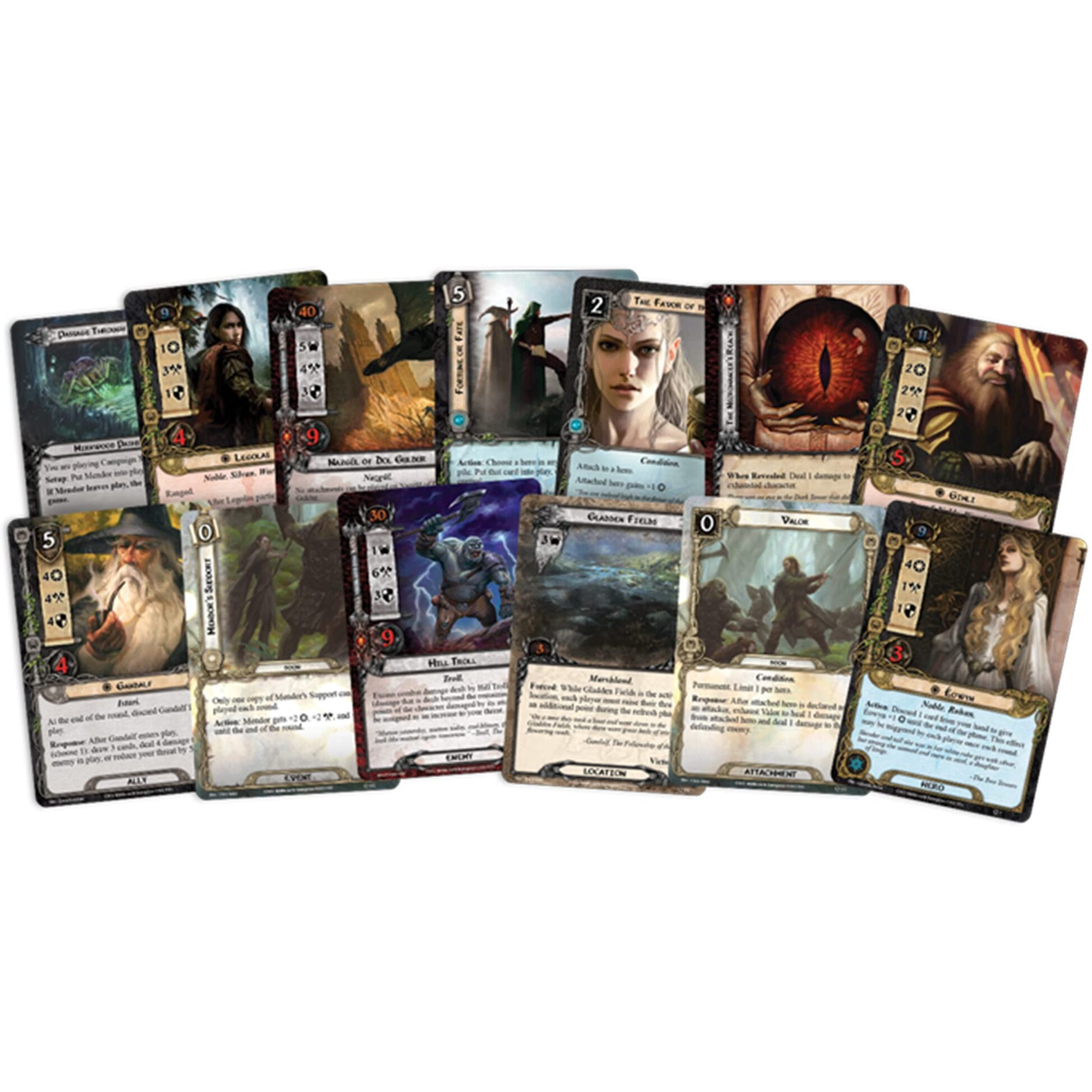 The Lord Of The Rings Card Game Revised Core Set | Adventure/Cooperative For Adults And Teens Ages 14+ 1-4 Players Average Playtime 30-120 Minutes Made By Fantasy Flight Games