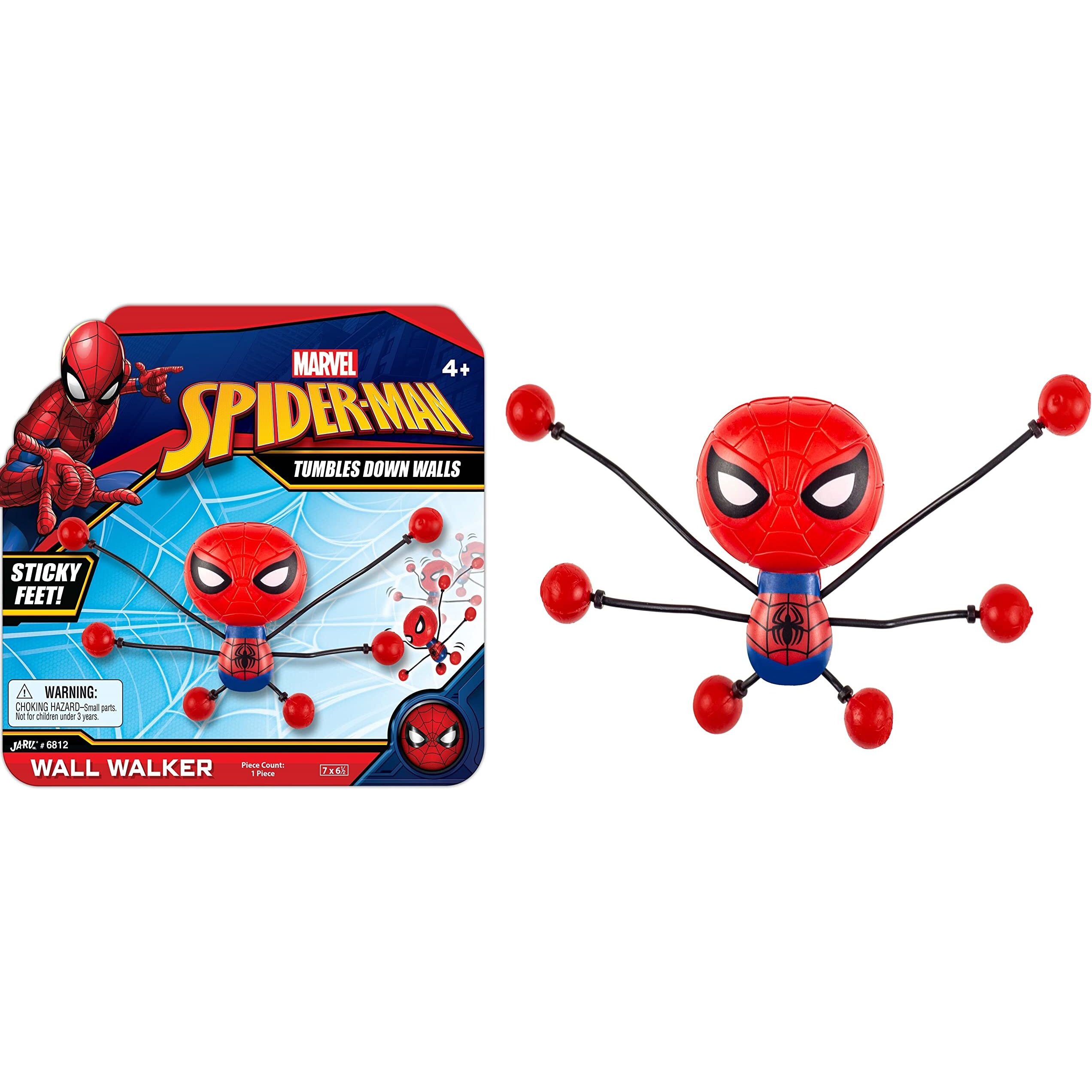 Ja-Ru Spiderman Stretchy Window-Crawler (1 Unit) | Wall-Climber And Window Walker-Rolling Sticky Toys | Marvel Avengers Superhero Fidget Toys | Toys And Novelty Toys For Kids. 6812-1