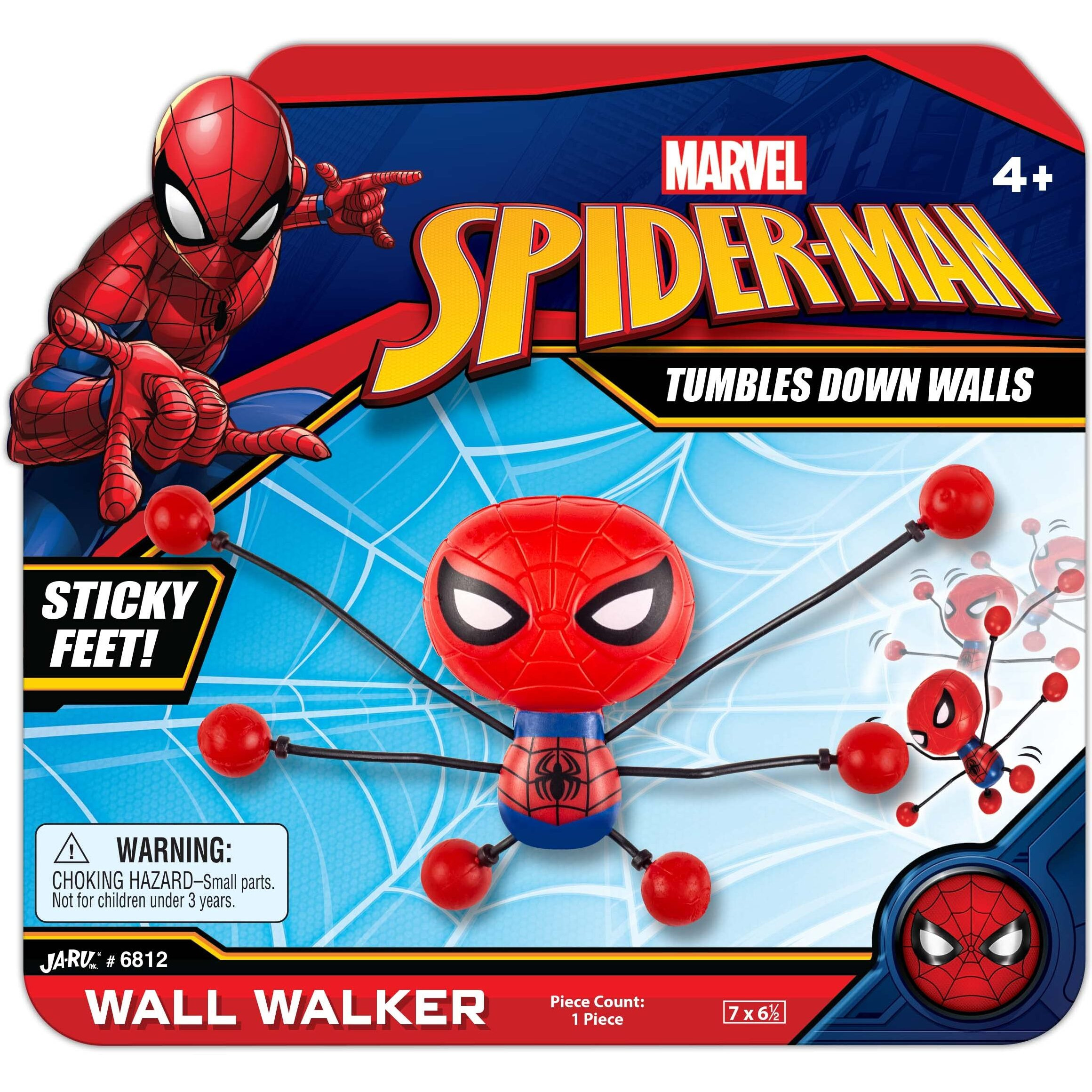 Ja-Ru Spiderman Stretchy Window-Crawler (1 Unit) | Wall-Climber And Window Walker-Rolling Sticky Toys | Marvel Avengers Superhero Fidget Toys | Toys And Novelty Toys For Kids. 6812-1