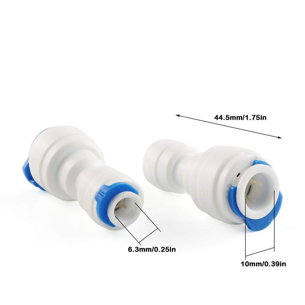 E-Outstanding Quick Straight Connector 5Pcs 1/4Inch To 3/8Inch Od Quick Straight Push Connector Water Tube Pipe Fitting Kit For Ro Water Systems Purifiers Filters
