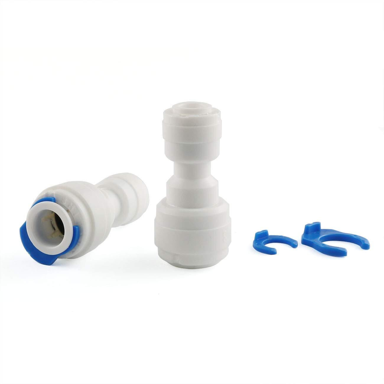 E-Outstanding Quick Straight Connector 5Pcs 1/4Inch To 3/8Inch Od Quick Straight Push Connector Water Tube Pipe Fitting Kit For Ro Water Systems Purifiers Filters