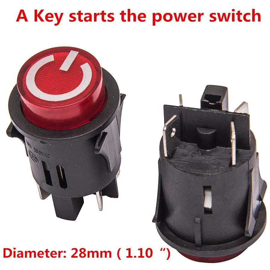 Jiaruixin A Key Starts The Power Switch Button Start Switch Accessory For Kids Powered Ride On Car Children Electric Ride On Toys Replacement Parts