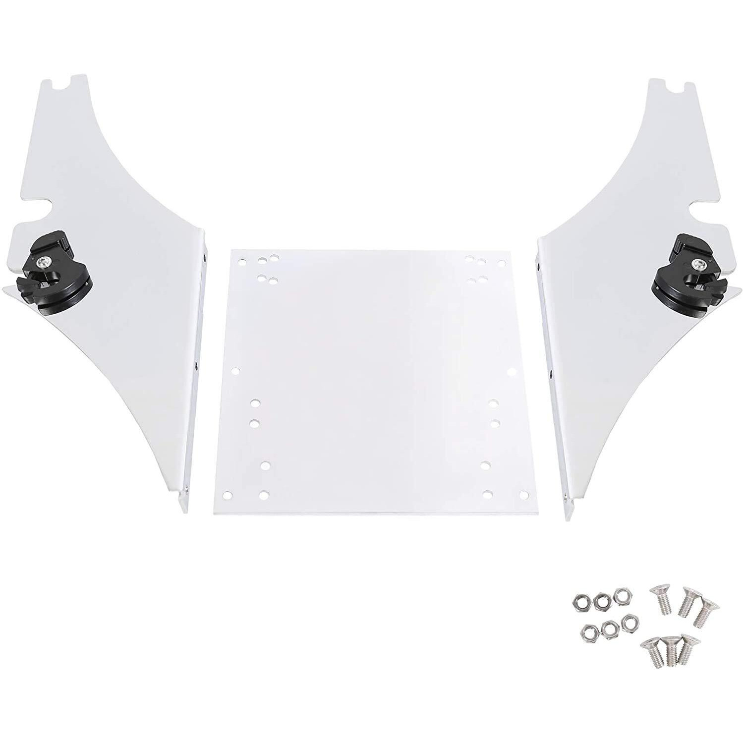 Ecotric Trunk Mount Bracket Compatible With 1984-Up Harley Softail Heritage Deluxe Fat Boy Tour Pack Mount Chrome Aluminum