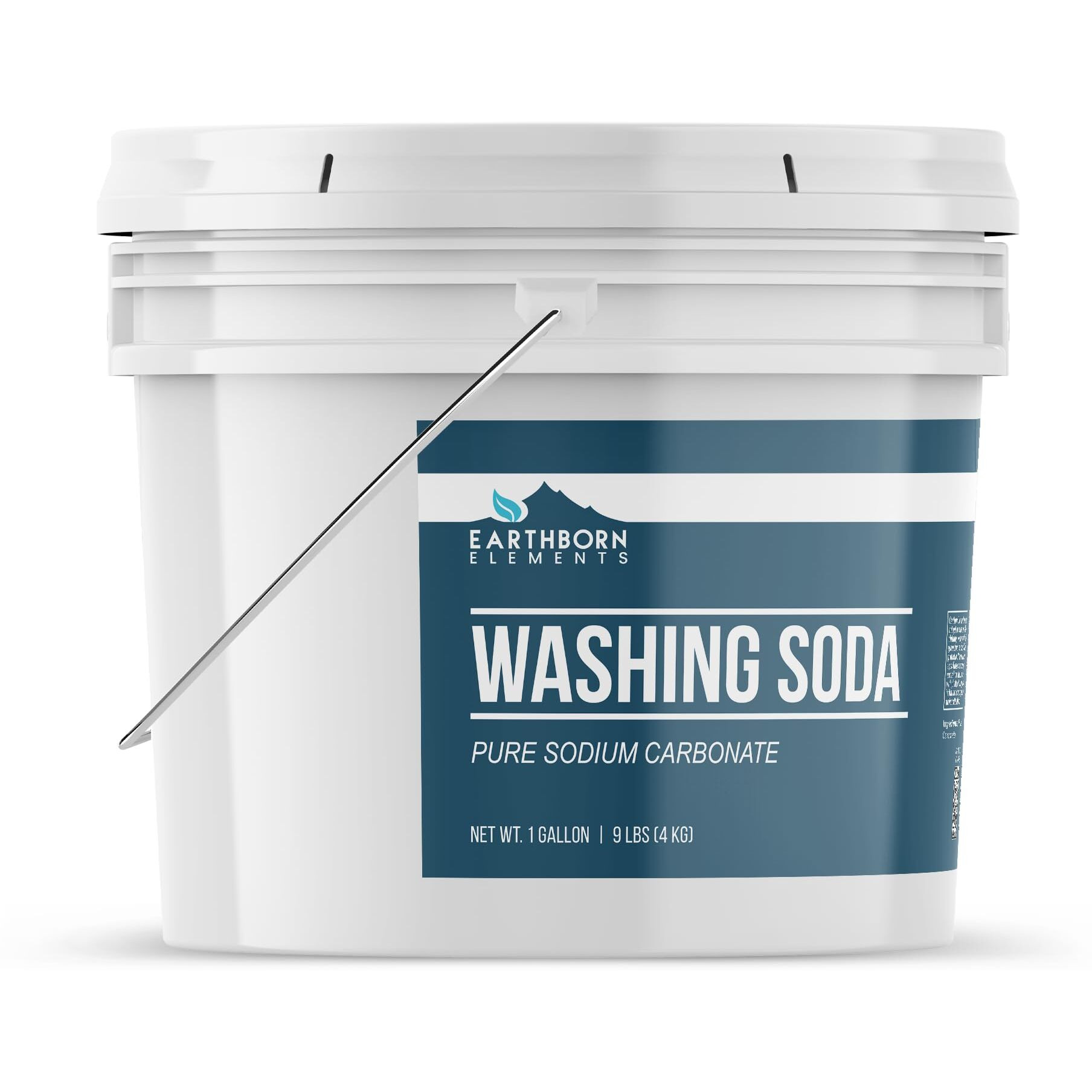 Earthborn Elements Washing Soda (1 Gallon), Soda Ash, Sodium Carbonate, Non-Toxic Laundry Booster