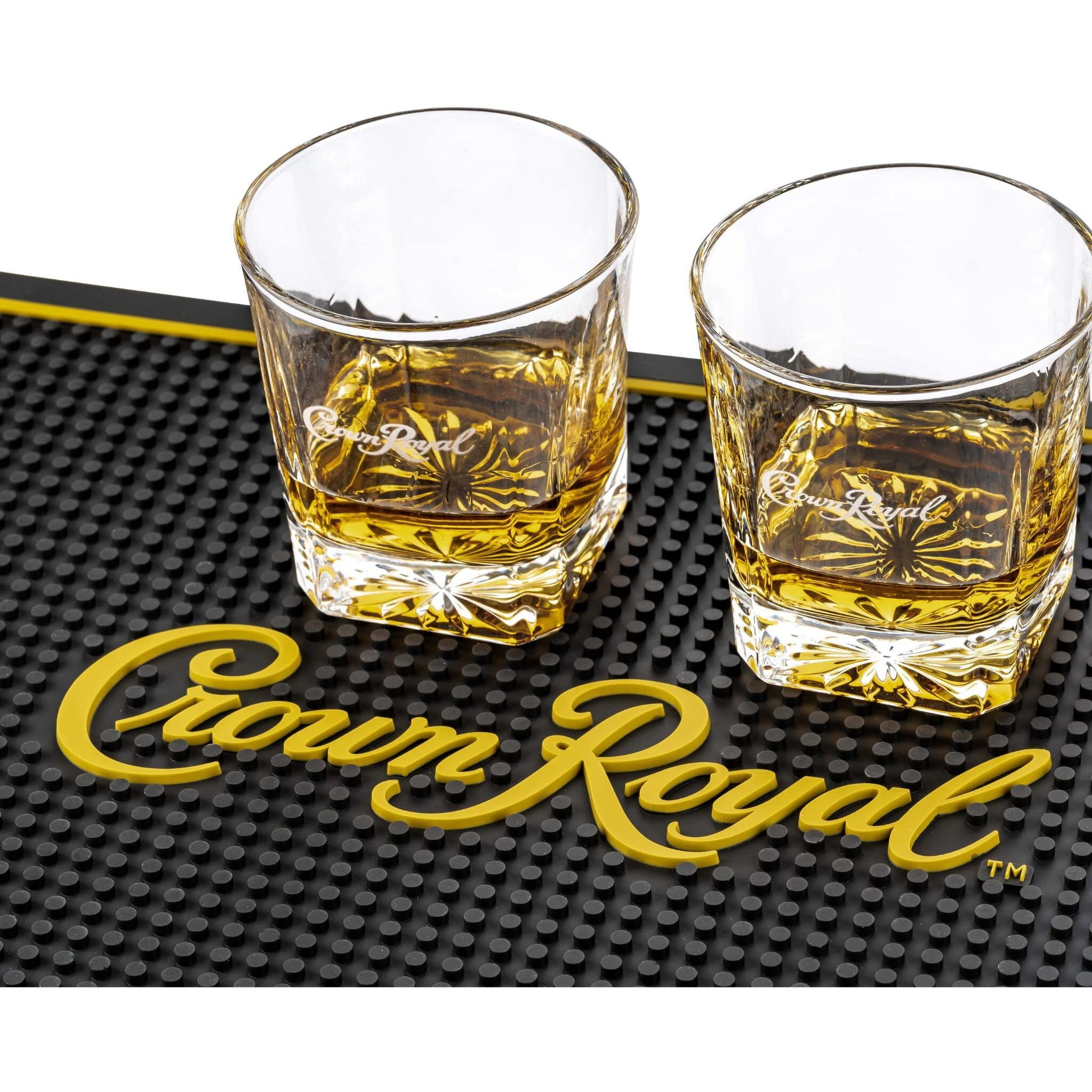 Crown Royal Bar And Spill Mat | Canadian Whiskey Rubber Bar Mat For Drips With Crown Royal Logo | Professional Non-Slip Bar Service Mat, 18 X 12 Compatible
