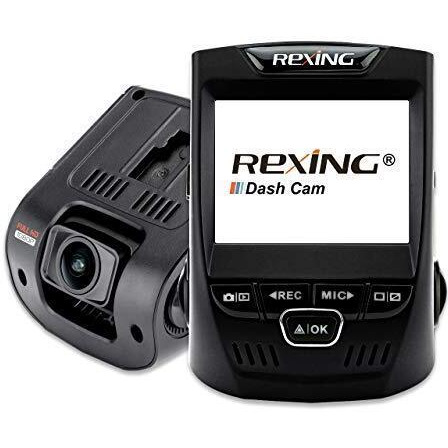 Rexing V1 Basic Dash Cam 1080P Fhd Dvr Car Driving Recorder, 2.4" Lcd Screen 170Wide Angle, G-Sensor, Wdr, Parking Monitor, Loop Recording