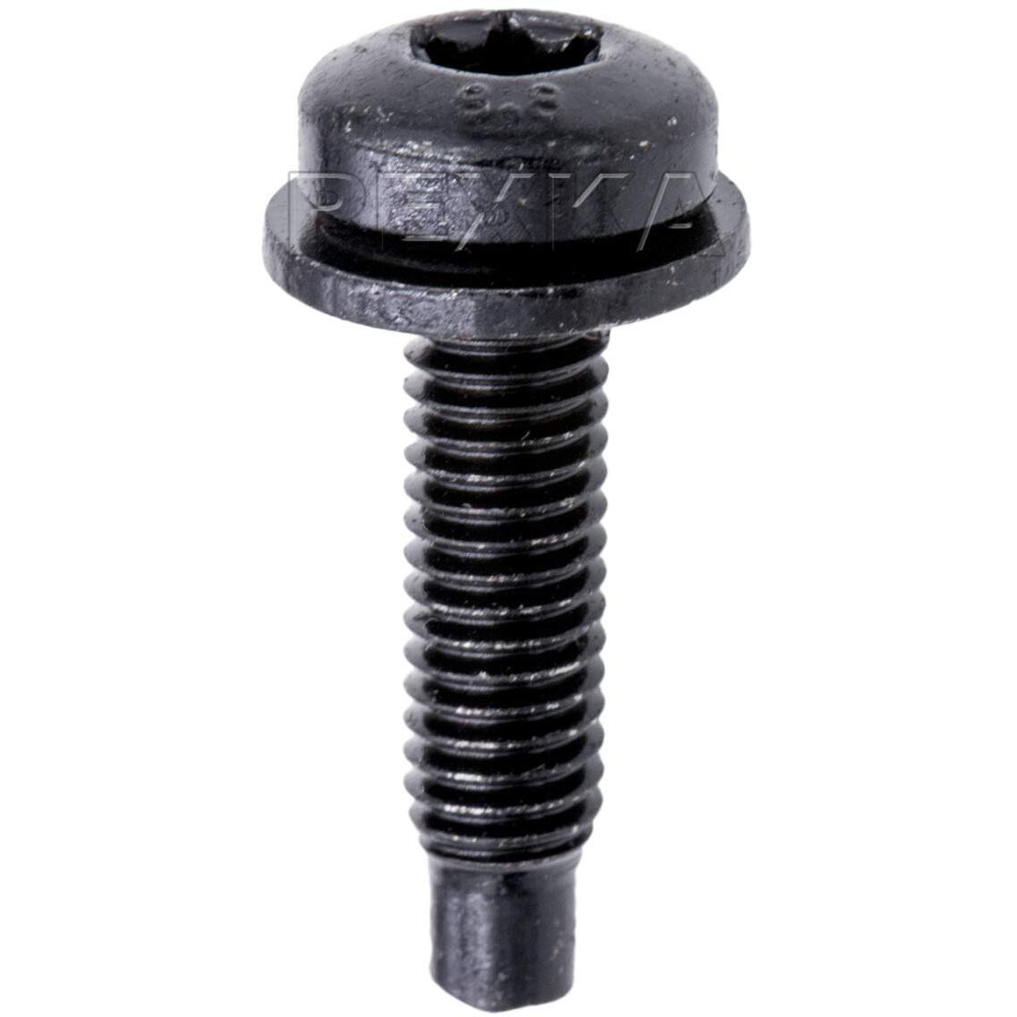 Rexka 20Pcs Black T30 Torx Dog Point Sems Bolt & Washer Fender Body M6 X 1.0 Metric Thread For Car Truck