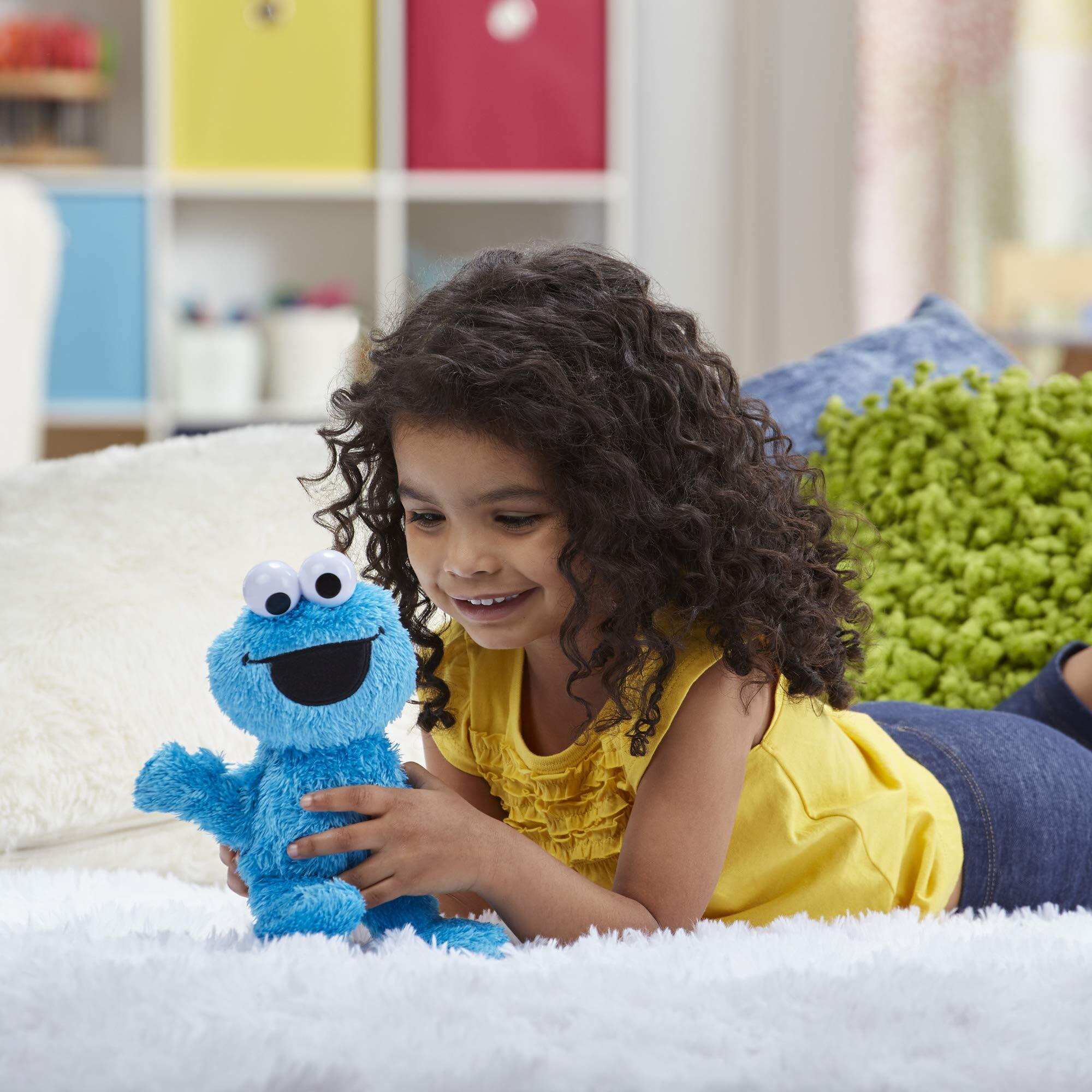 Sesame Street Little Laughs Tickle Me Cookie Monster, Talking, Laughing 10-Inch Plush Toy For Toddlers, Kids 12 Months And Up
