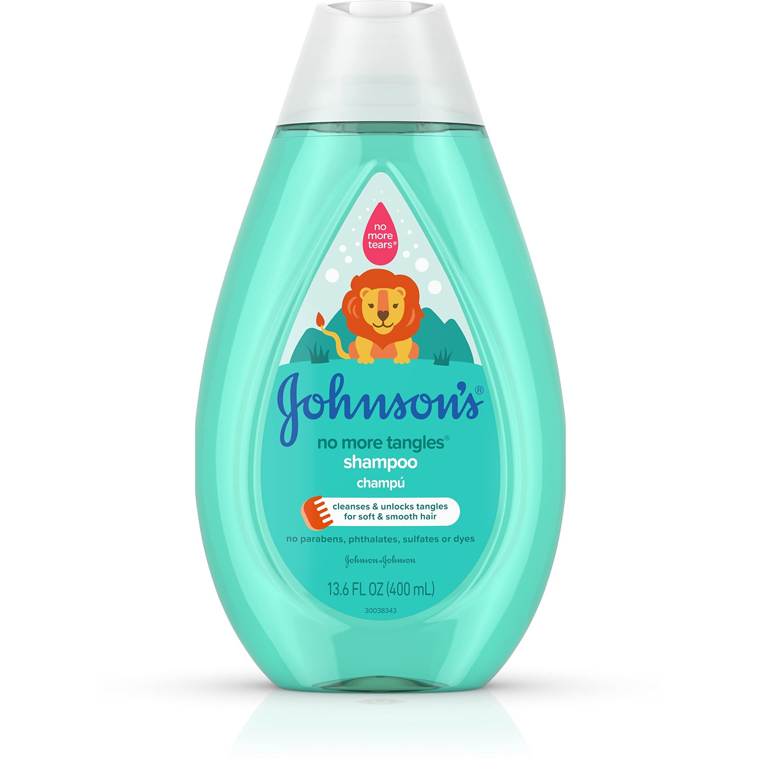 Johnson's No More Tangles Detangling Shampoo For Toddlers And Kids, Gentle No More Tears Formula, Hypoallergenic And Free Of Parabens, Phthalates, Sulfates And Dyes, 13.6 Fl. Oz (Pack Of 3)