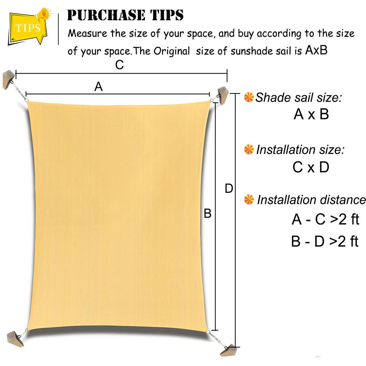 Diig Patio Sun Shade Sail Canopy, 8' X 10' Rectangle Shade Cloth Block Sunshade Fabric - Outdoor Cover Awning Shelter For Pergola Backyard Garden Yard (Sand Color)