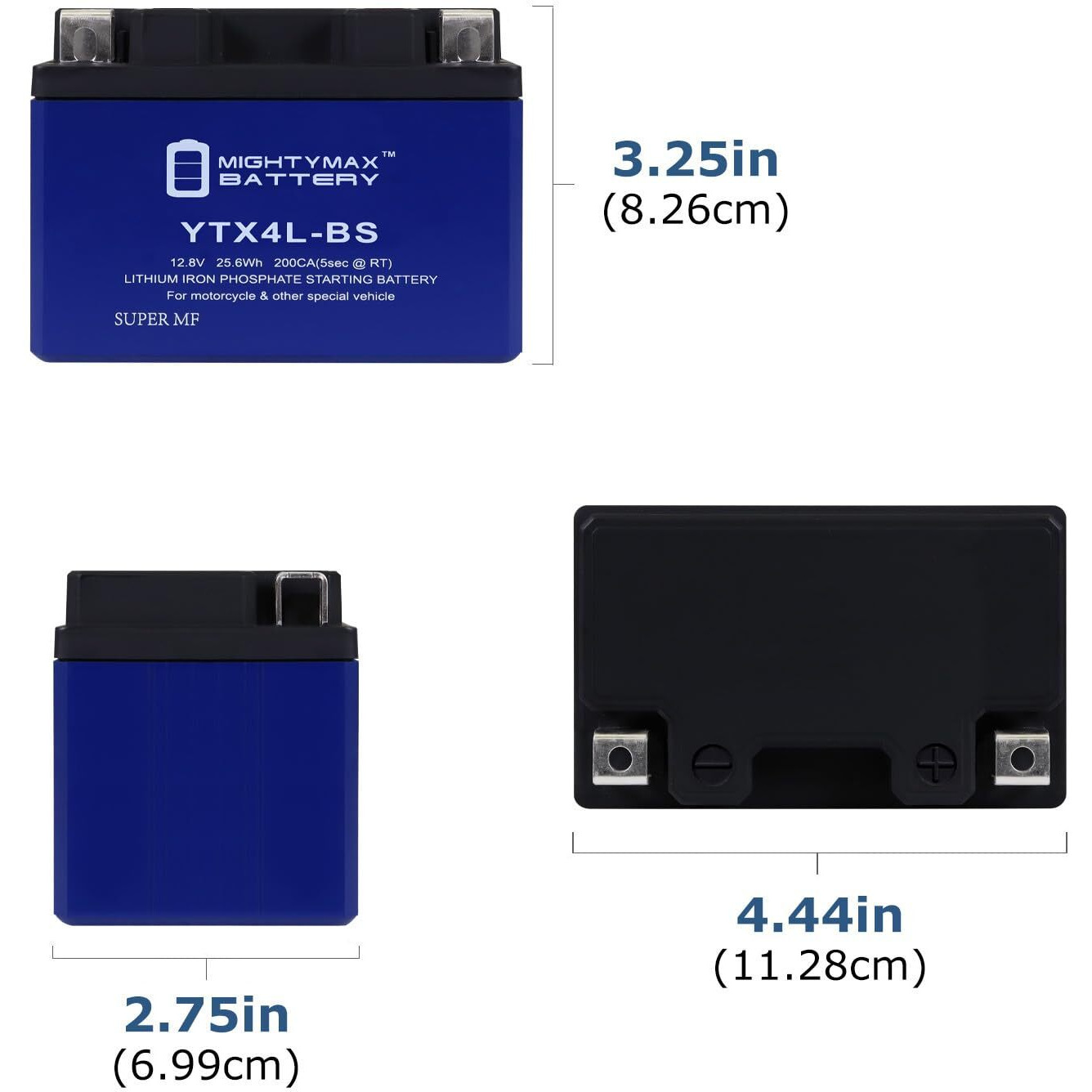 Mighty Max Battery Ytx4L-Bs Lithium Replacement Battery Compatible With Ktm 300 350 Xc Xcf-W Exc Motorcycle