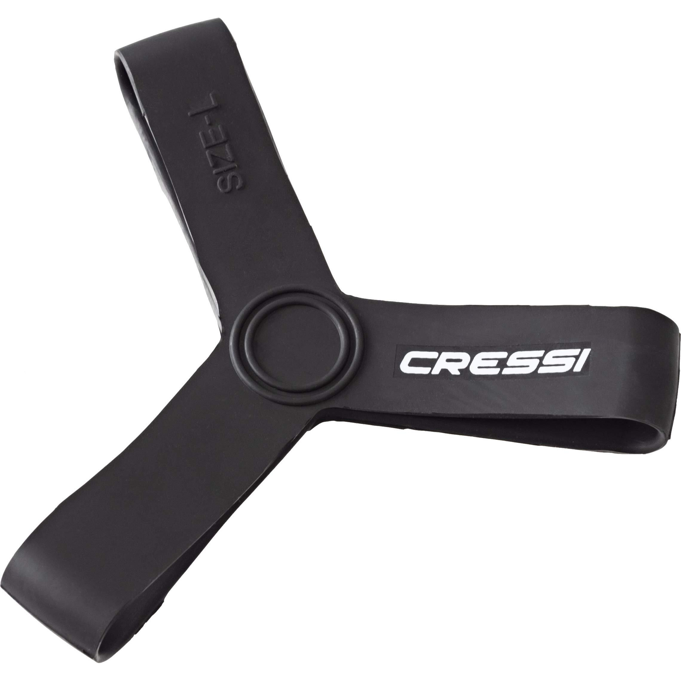 Cressi Rubber Fin Keeper, Black, Small