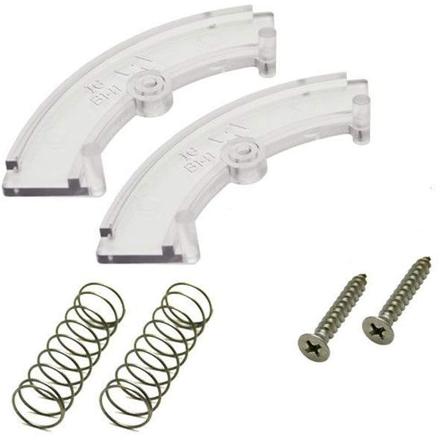 Kastlite Post Top Fitter Hardware Kit | Clear Outdoor Post Top Fitter Wing Clamps | Includes 2 Clamps, 2 Screws & 2 Springs (1)