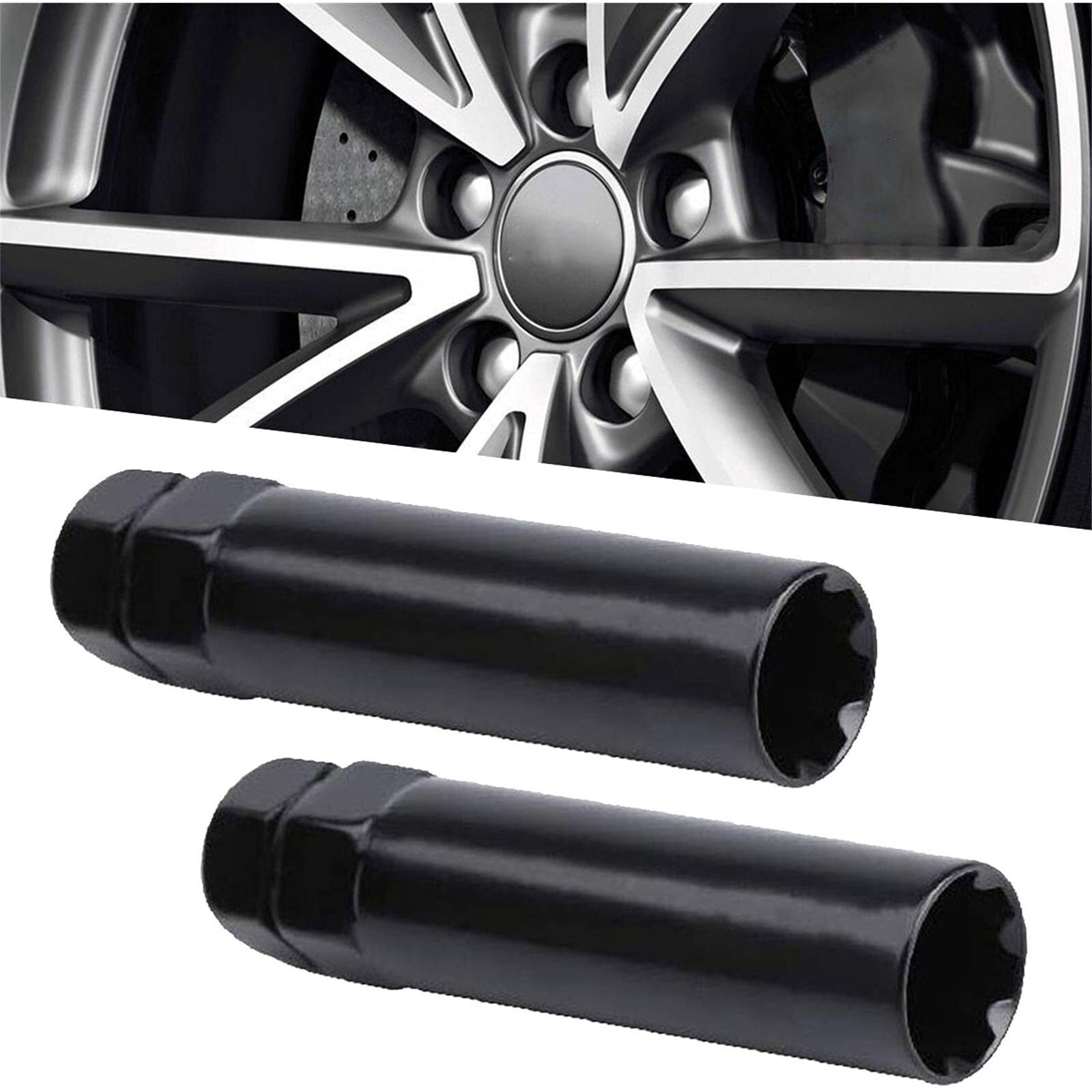 Muhize Upgraded 6 Spline Lug Nut Key - Standard Small Diameter Lug Nut Key Drive Socket(2024 New), Lug Nut Tool Key Replacement, For 3/4Inch & 13/16Inch Hex Wrenchs (2 Pcs)