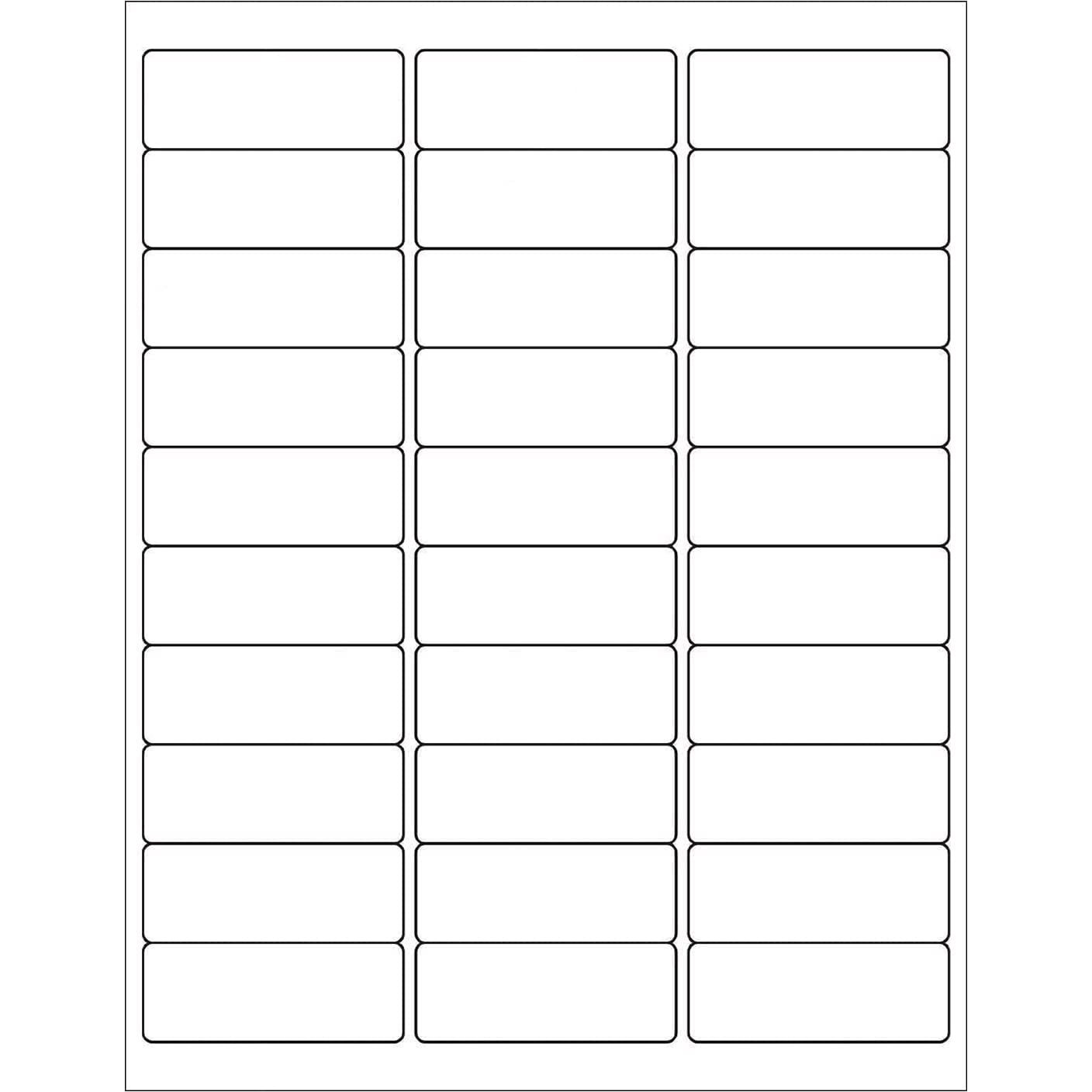 Labelmore 30 Up Labels 1" X 2-5/8" Shipping Address Labels For Laser And Inkjet Printers, White, (100 Sheets, 3,000 Labels)
