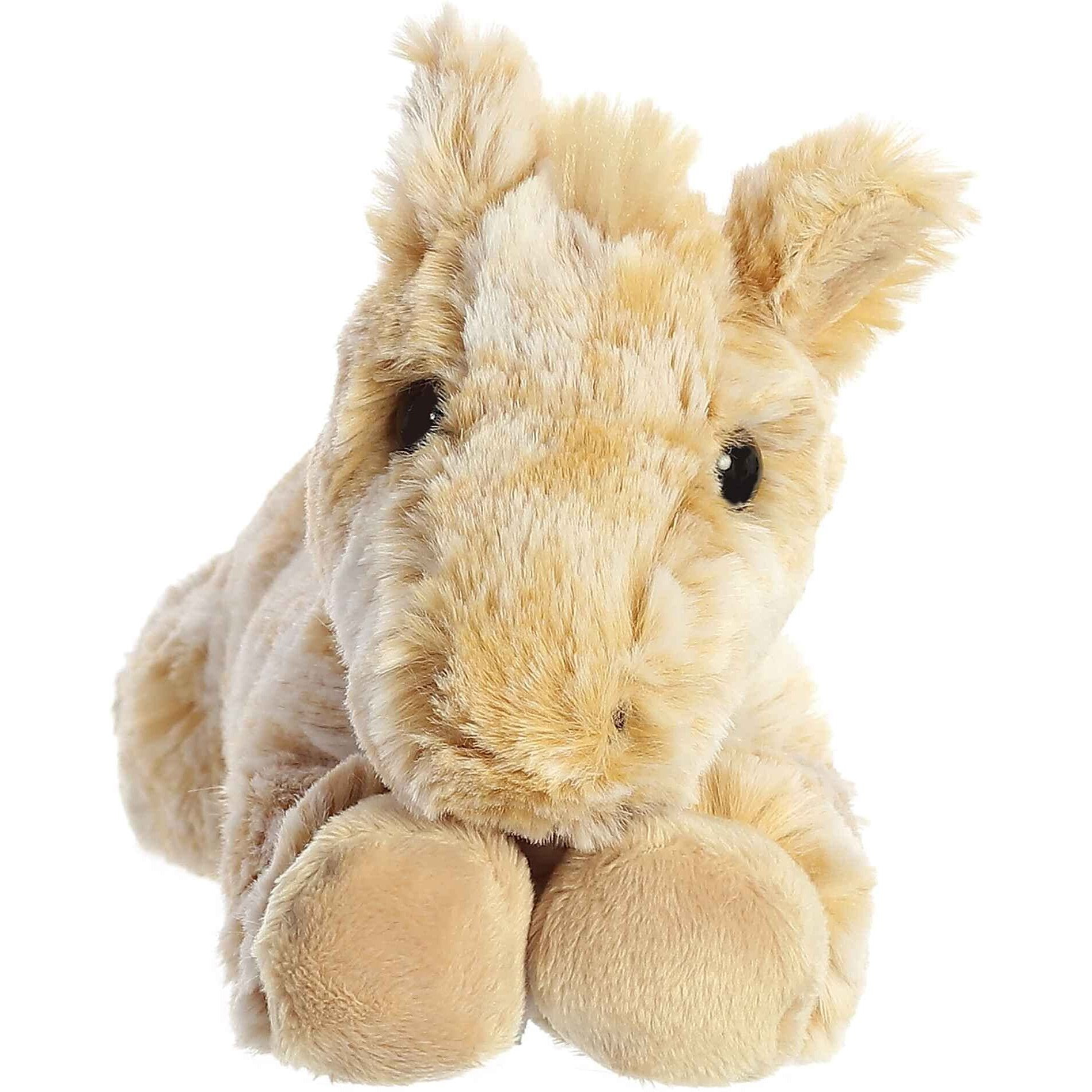 Aurora Adorable Mini Flopsie Caramel Horse Stuffed Animal - Playful Ease - Timeless Companions - Brown 8 Inches