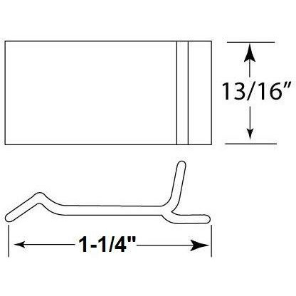 Goodszone 10/Pack Table Rim Clips Nylon Patio Table Furniture Repair 1.23" Or 1.575" Length, Hoose Color And Size (1.23" X 0.76", Natural)
