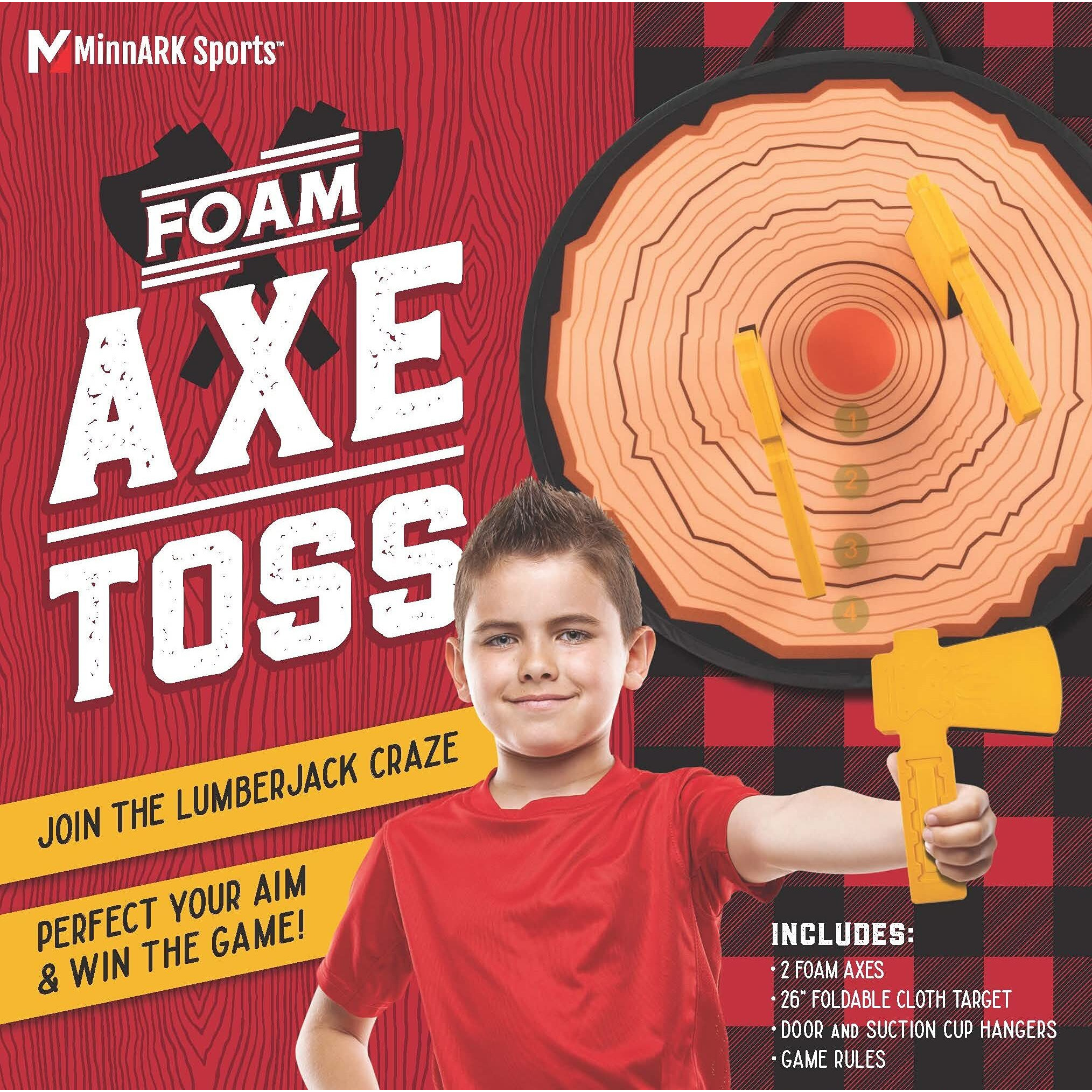 Minnark Sports Minnark Foam Axe Toss Foam Axe Throwing Game For Kids/Families - Includes Two Lightweight Axes With Easy Stick Target