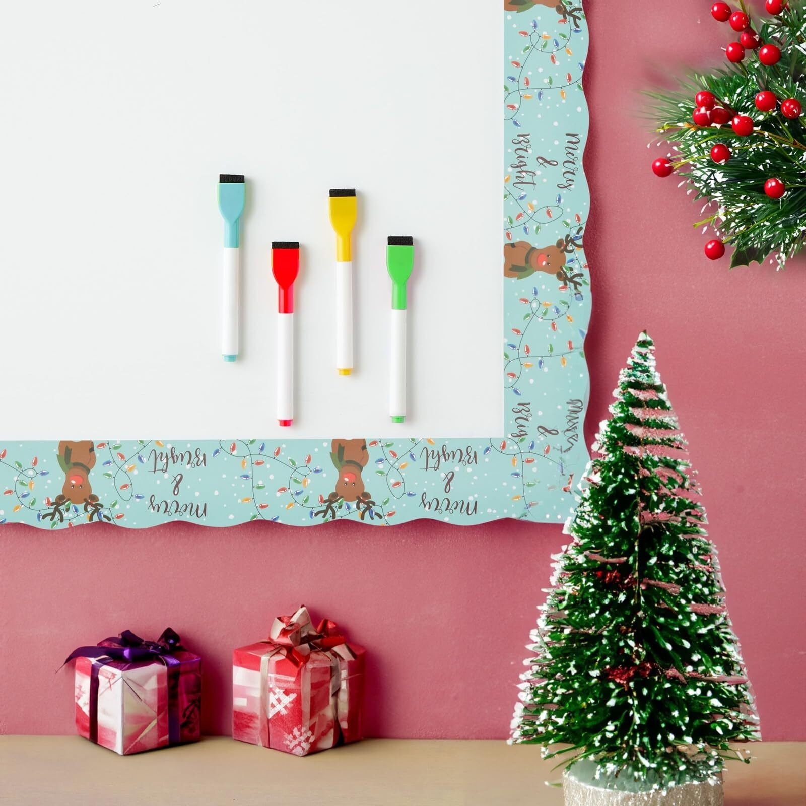 Bright Creations 6-Rolls 234 Feet Of Holiday Scalloped Bulletin Board Borders For Classroom Decor, Whiteboard, Chalkboard, School Decorations, 6 Assorted Designs For Teacher Supplies (78 Pieces)