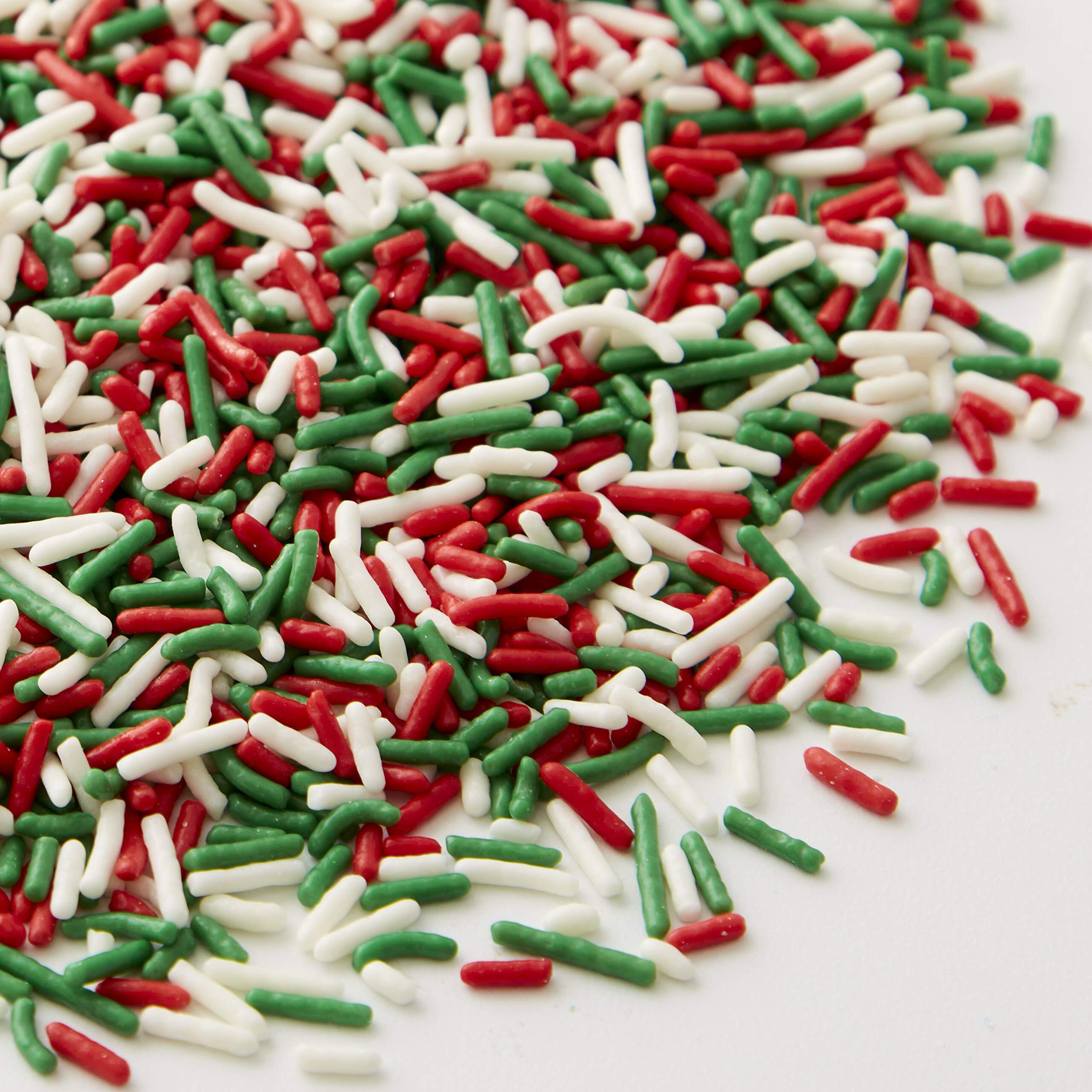 Wilton Holiday Sprinkles Jimmies Mix, 11.1 Oz.,Assorted