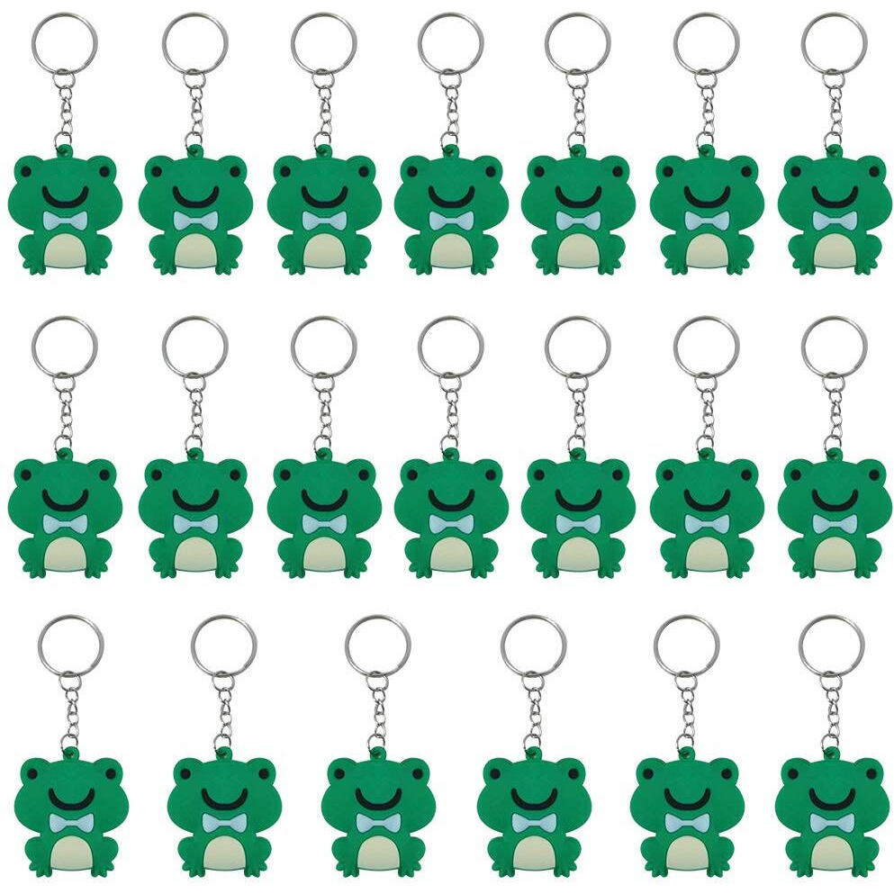 Imagitek 20 Pack Frog Keychains Decorations For Back To The 80S Party, Frog Themed Party Favors, Birthday Party Bag Fillers, Birthday Gifts