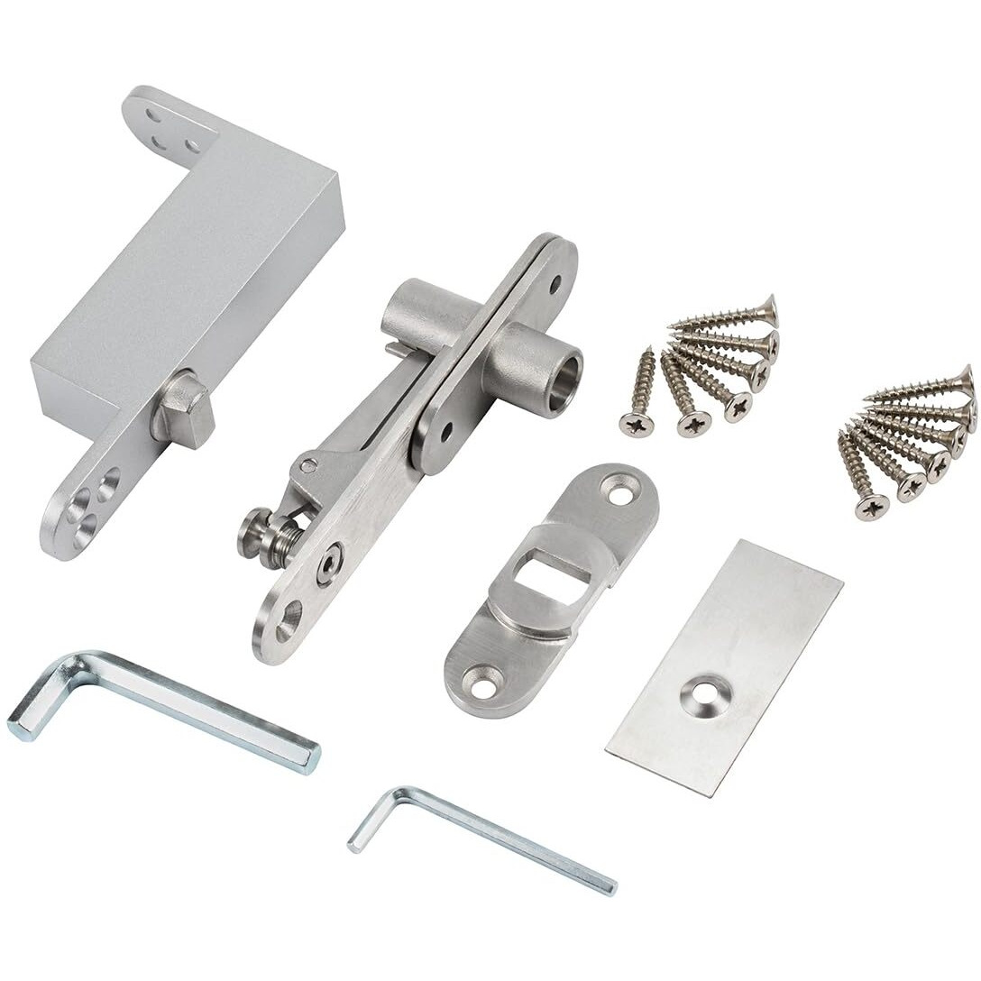 Ranbo Commercial/Home Self Closing Door Pivot Hinges Heavy Duty Hidden Hinges For Wood Doors 360 Degree Shaft Stainless Steel Invisible Pivot Hinge System (Regular)