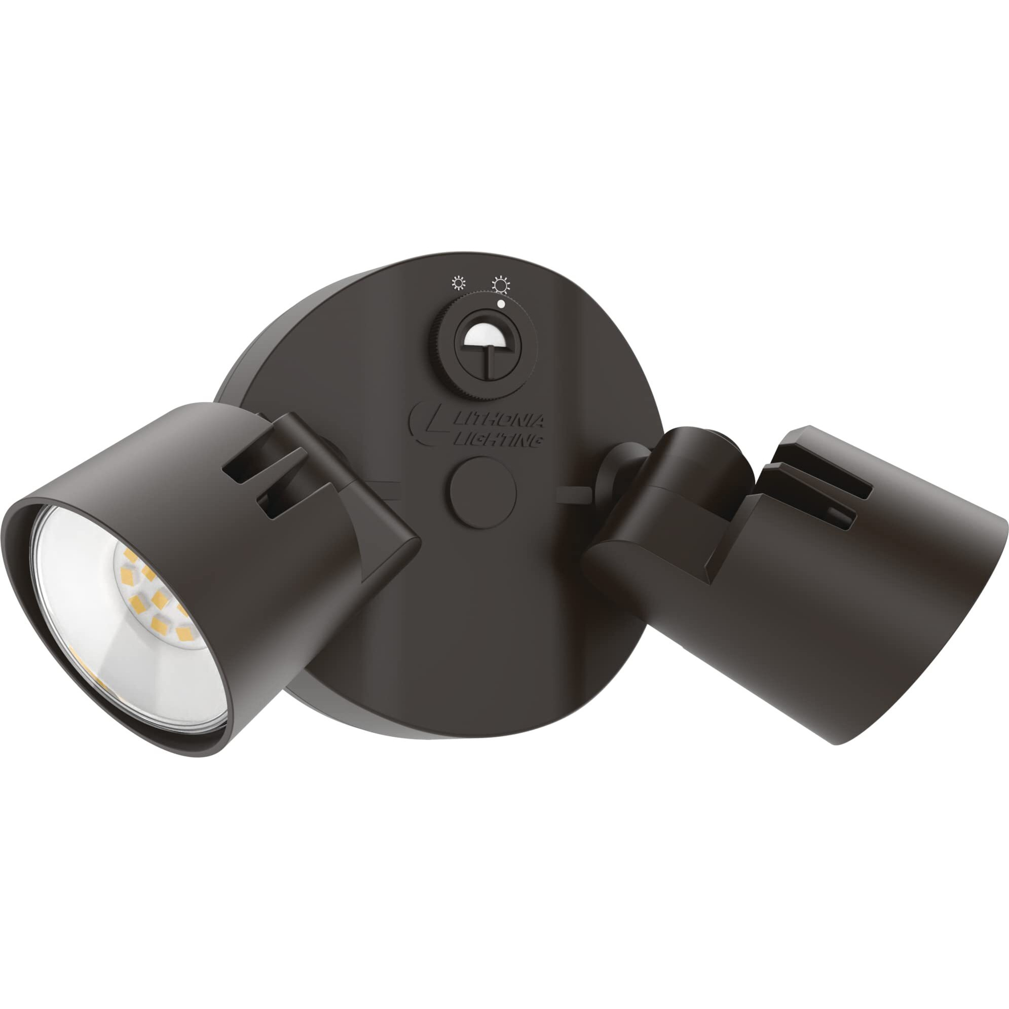 Lithonia Lighting Hgx Led 2Rh Alo 40K 120 Pe Ddb M2 Homeguard Security Flood Lights 1750-2750 Lumens, 2-Light, Photocell Sensor, Dark Bronze
