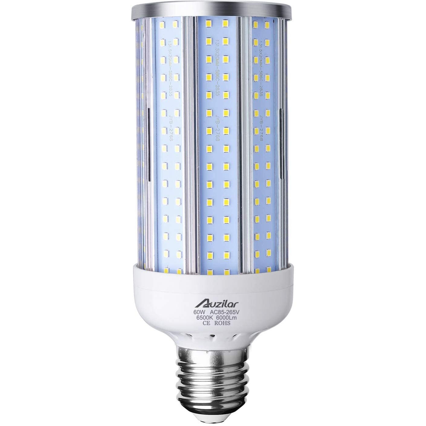 Auzilar 60W Led Corn Light Bulb (E39 Large Mogul Base) 6000Lm 6500K Cool White, For Metal Halide Hid Hps Replacement Garage Parking Lot High Bay Warehouse Street Lamp Lighting, 85V-265V