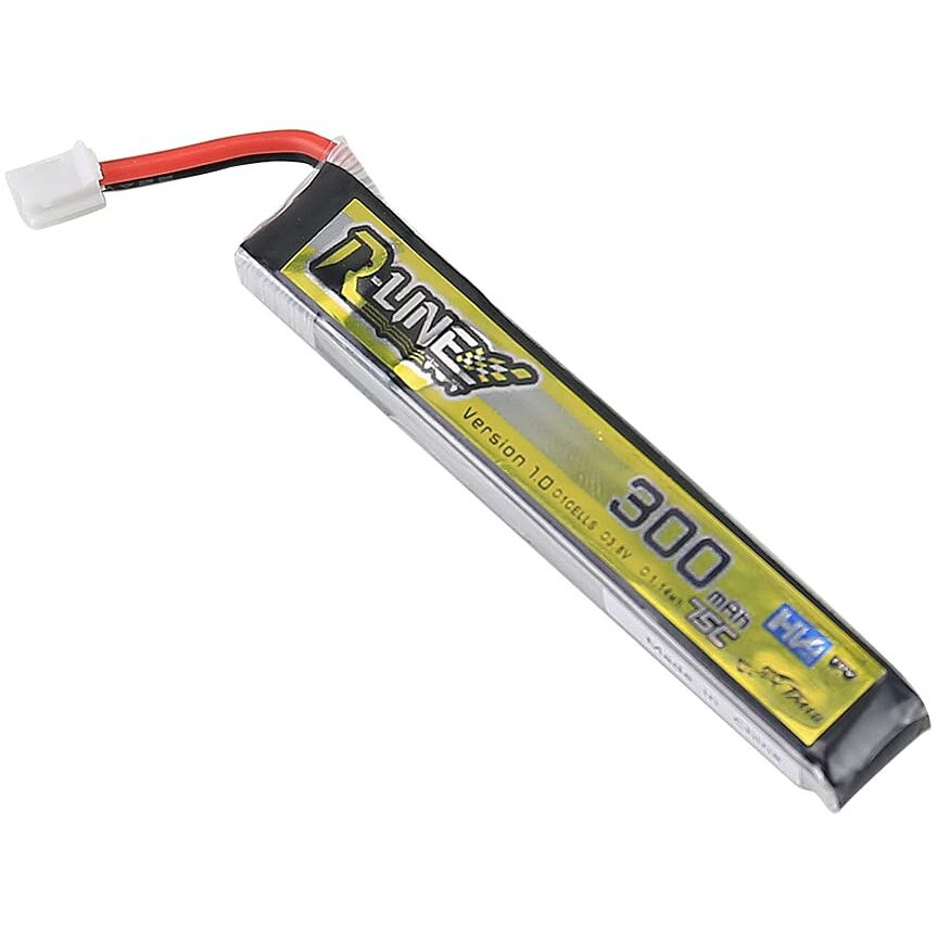 Sologood Tattu 5Pcs 300Mah 1S Battery 3.8V 75C Fpv Lipo Battery With Ph2.0 Plug Connector For Fpv Tiny Whoop 1S Brushless Whoop Drone