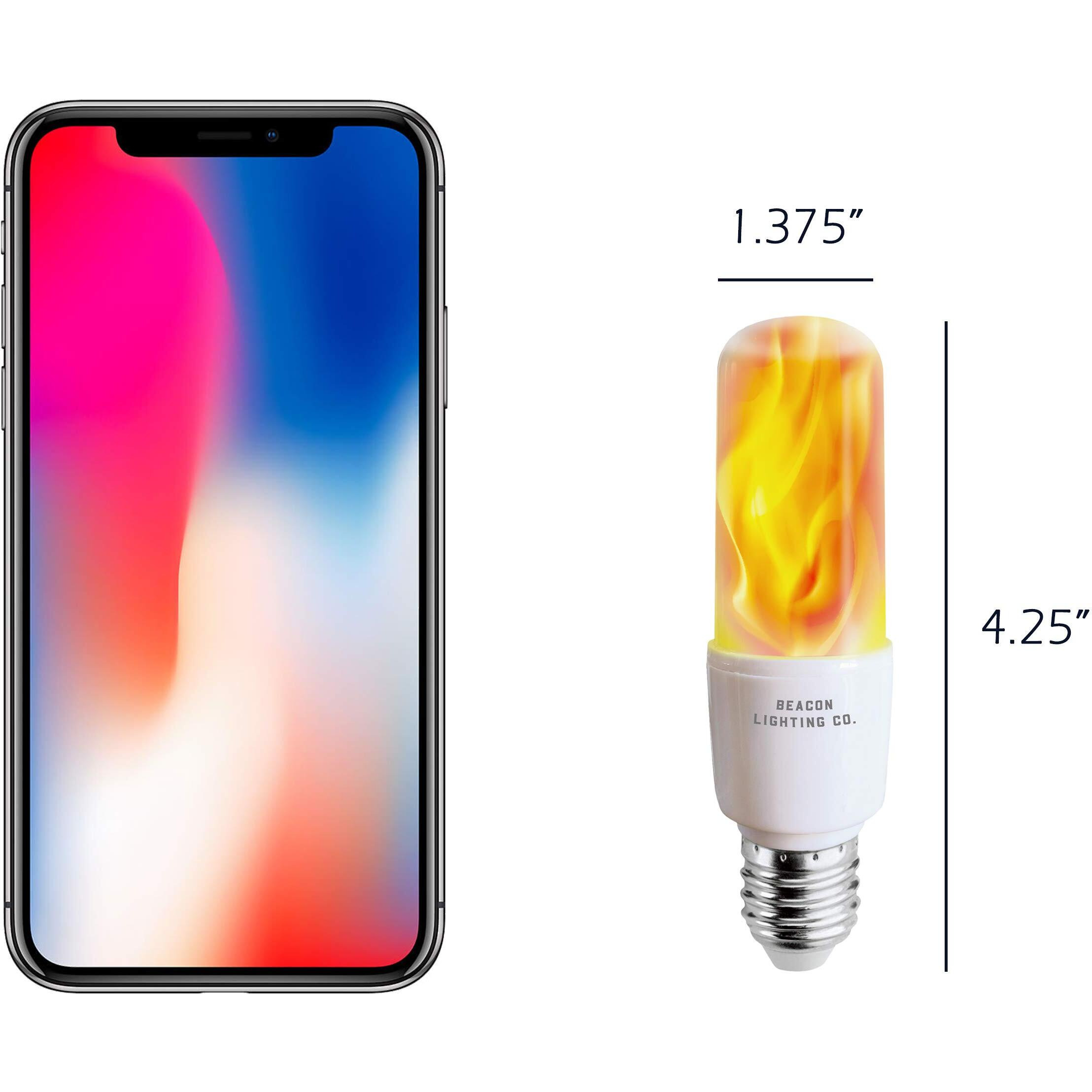 Flickering Led Flame Light Bulbs E26 Led Bulb With Gravity Sensor Flame Bulb For Home Hotel Bar Party Decoration - 4 Pack