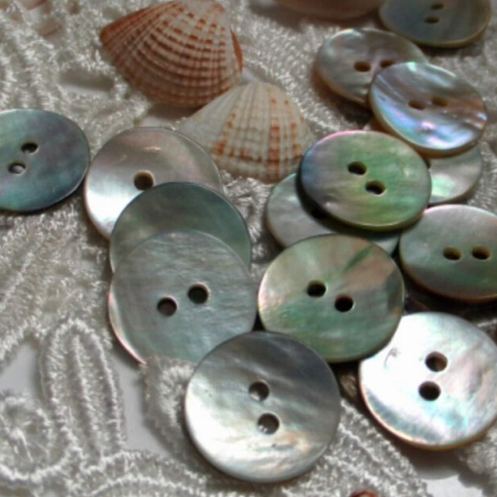 Welecom 1000 Pcs Natural Shell Buttons 10Mm 2 Hole Mother Of Pearl Round Shell Buttons For Cloth Sewing Craft Buttons