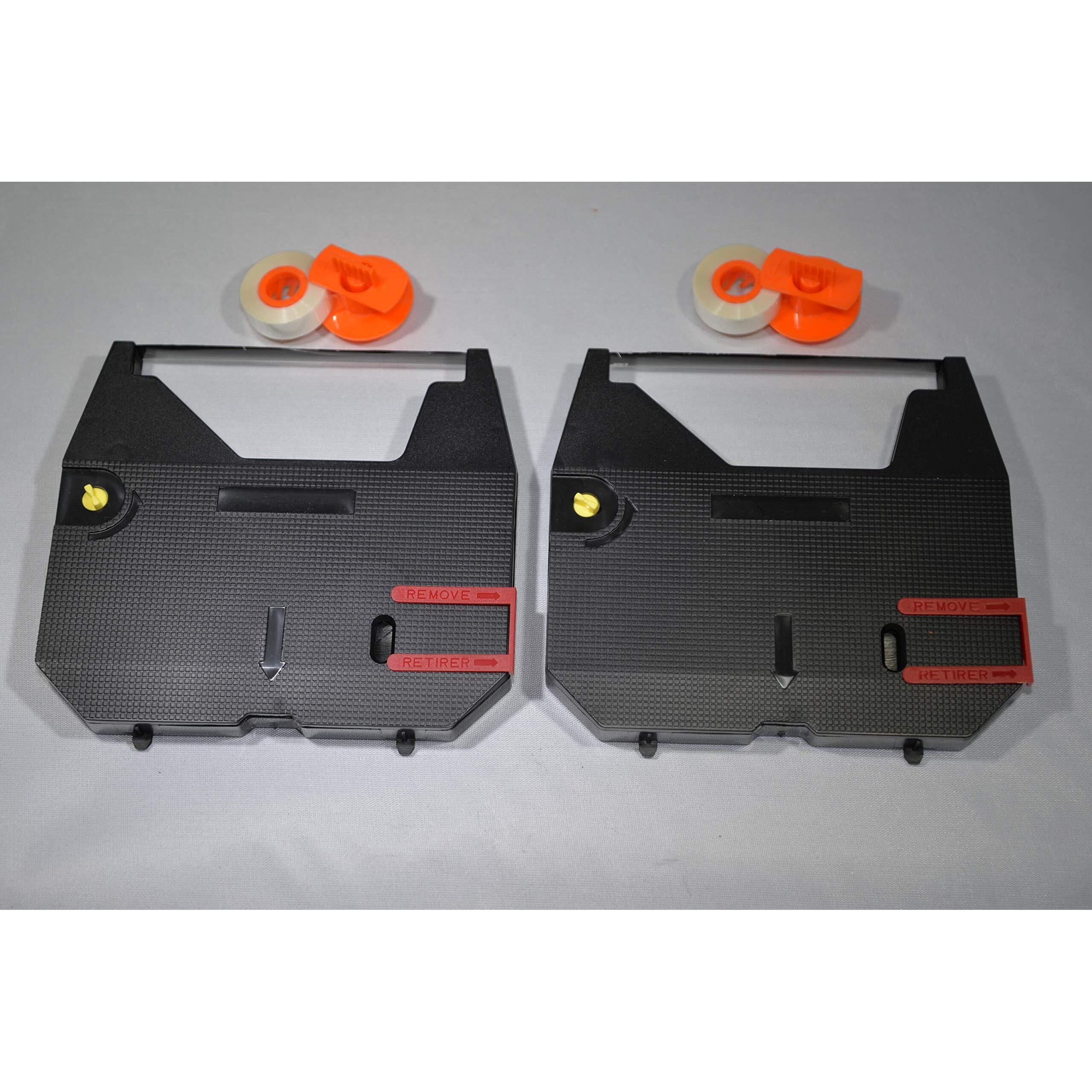 Fja Products Replacement Typewriter Ribbons & Lift Off Correction Tape Spools For Brother Gx-6750 / Gx6750 / Gx 6750 Typewriter. Includes 2 Black Typewriter Cartridges And 2 Correction Spools