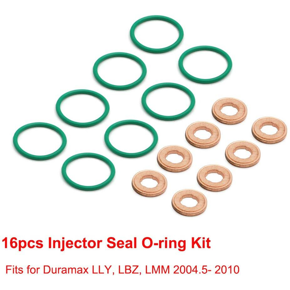 Autovic Injector O-Ring Seal Kit For 2004.5-2010 Durmax Lly Lbz Lmm Gaskets O-Rings Kits-16Pcs