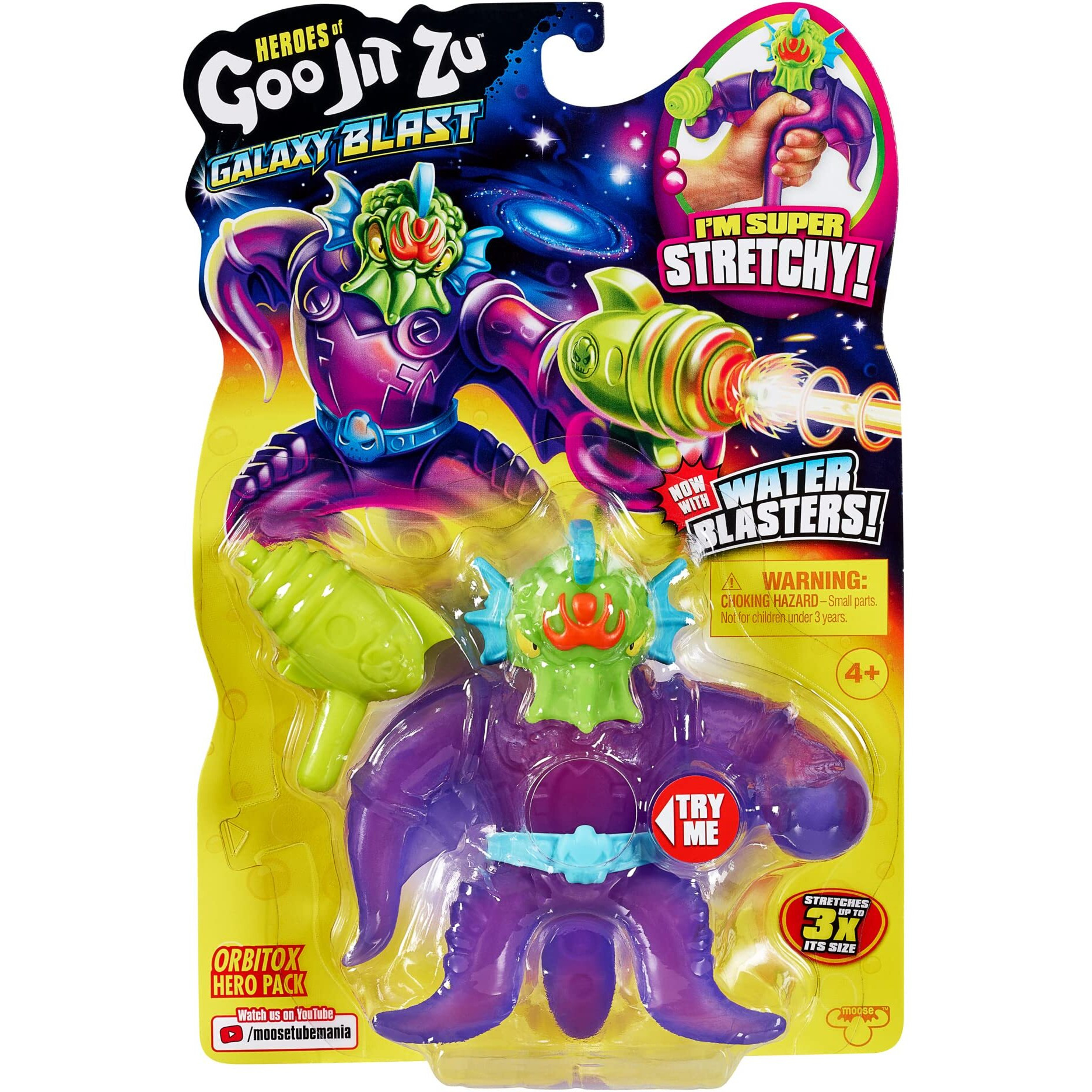 Heroes Of Goo Jit Zu Galaxy Blast Hero Pack - Super Stretchy Orbitox With An All New Water Blaster