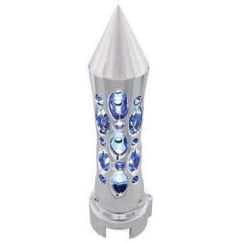 United Pacific 70714 Chrome&quotDaytona" 13/15/18 Speed Spike Gearshift Knob W/High Power Led - Blue