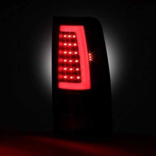 Akkon - For 99-06 Gmc Sierra / 99-02 Chevy Silverado Pick Up Truck Black Bezel Led Tube Tail Brake Lights Lamp