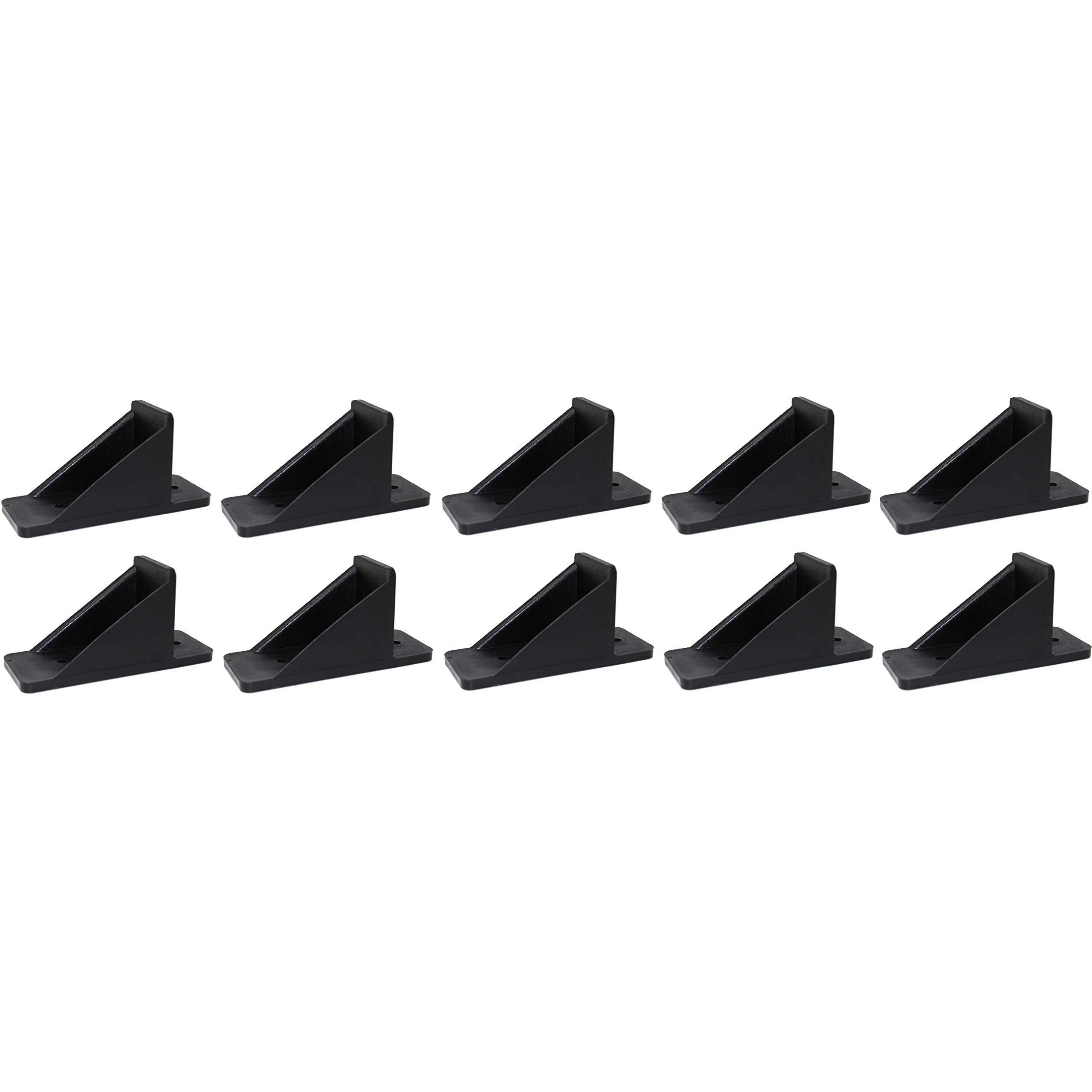 Jsp Manufacturing V2-Mini Roof Guard Snow Guard Prevent Sliding Ice Snow Stop Buildup Plastic Multipack-Multicolor (10, Black)