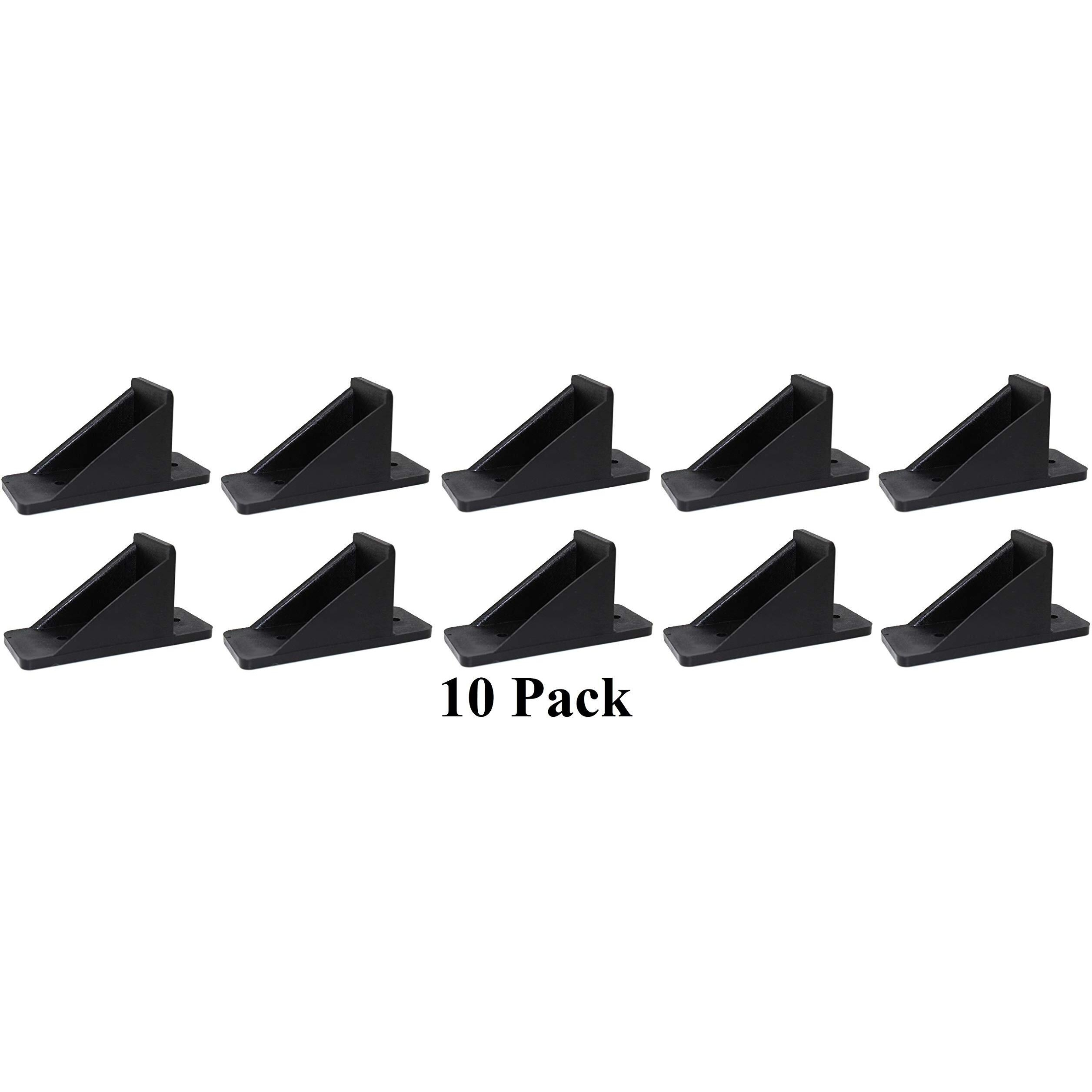 Jsp Manufacturing V2-Mini Roof Guard Snow Guard Prevent Sliding Ice Snow Stop Buildup Plastic Multipack-Multicolor (10, Black)