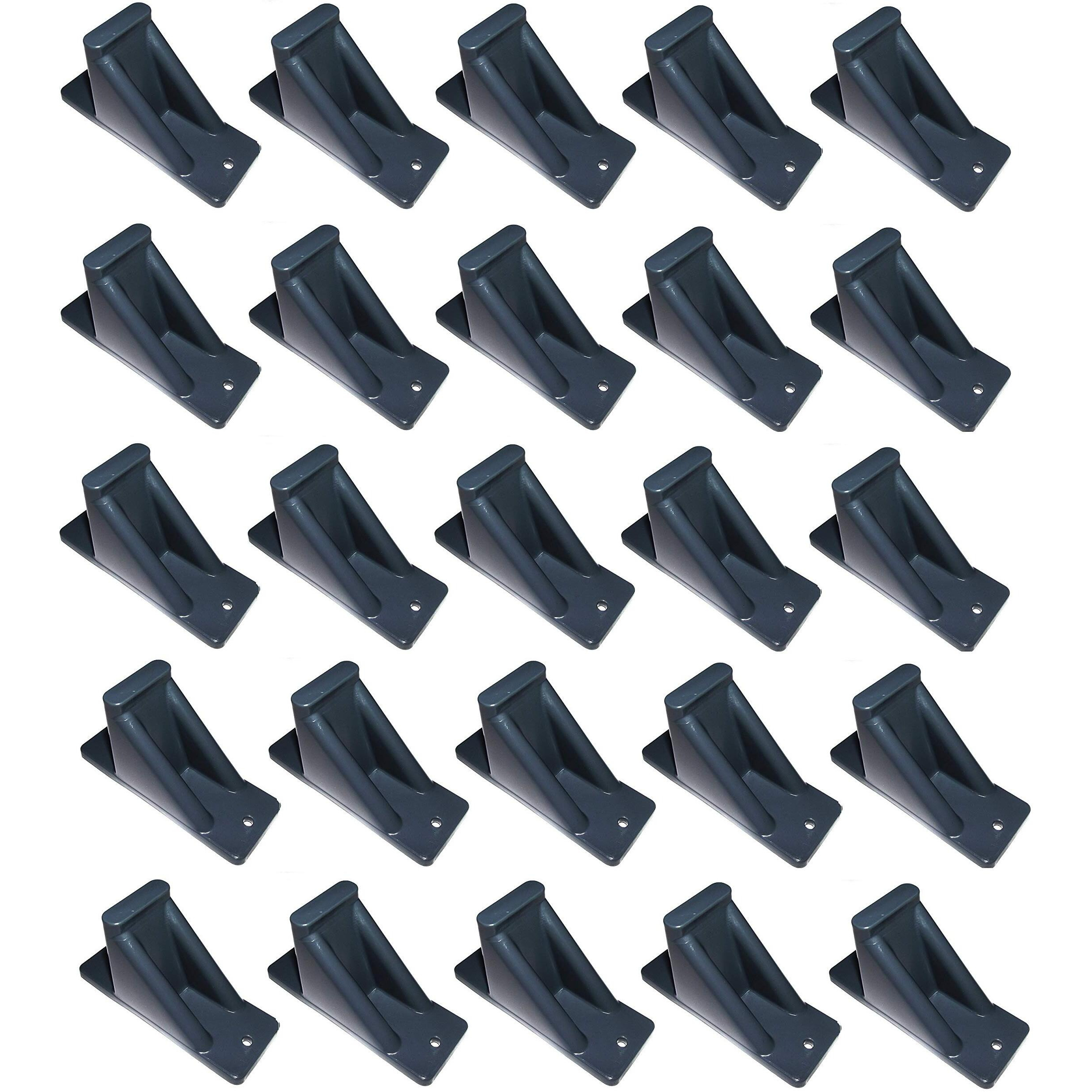 Jsp Manufacturing Dark Grey Plastic Mini Roof Snow And Ice Guard - Multi-Quantity Pack | Prevent Sliding Snow Stop Buildup (25)