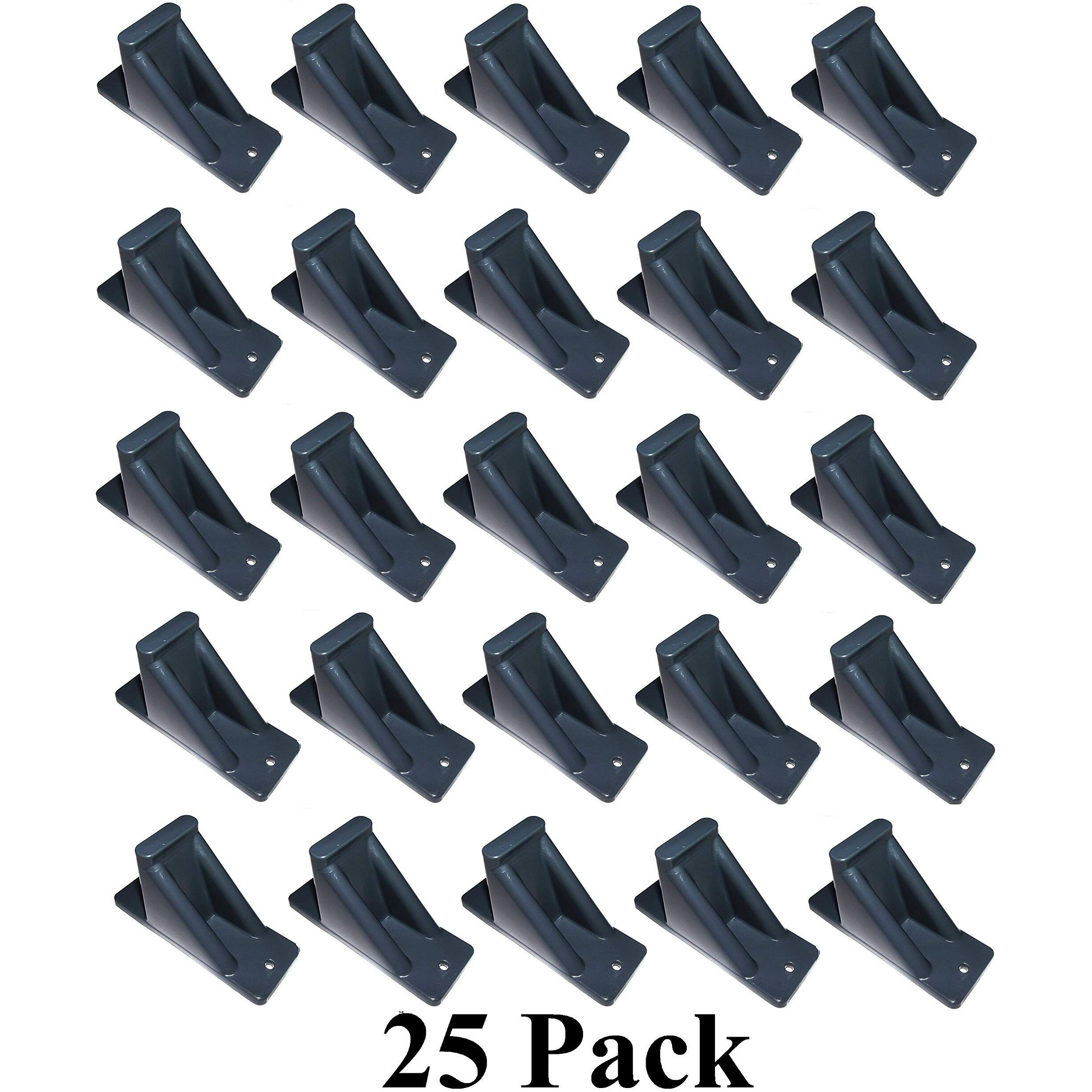 Jsp Manufacturing Dark Grey Plastic Mini Roof Snow And Ice Guard - Multi-Quantity Pack | Prevent Sliding Snow Stop Buildup (25)