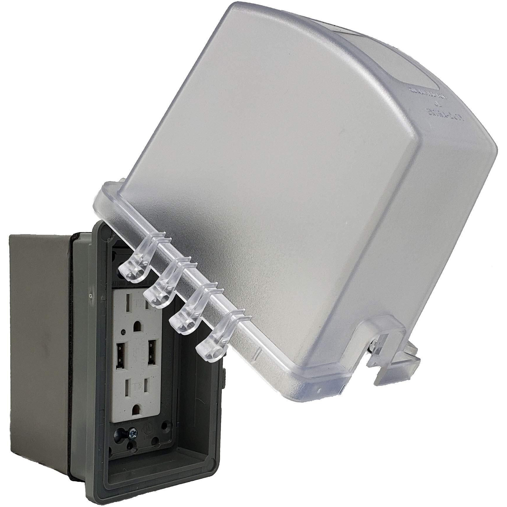 Sealproof 1-Gang Weatherproof In Use Outdoor Outlet Extra Deep Cover | Lockable, Ul Extra Duty Compliant, 18 Configurations, Polycarbonate