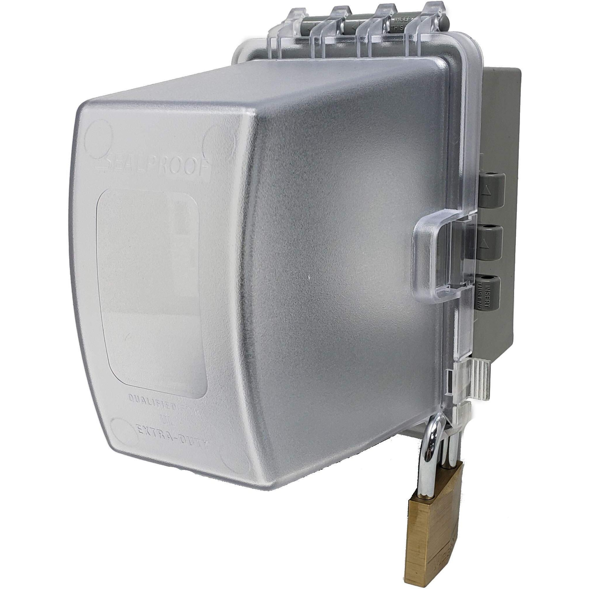 Sealproof 1-Gang Weatherproof In Use Outdoor Outlet Extra Deep Cover | Lockable, Ul Extra Duty Compliant, 18 Configurations, Polycarbonate