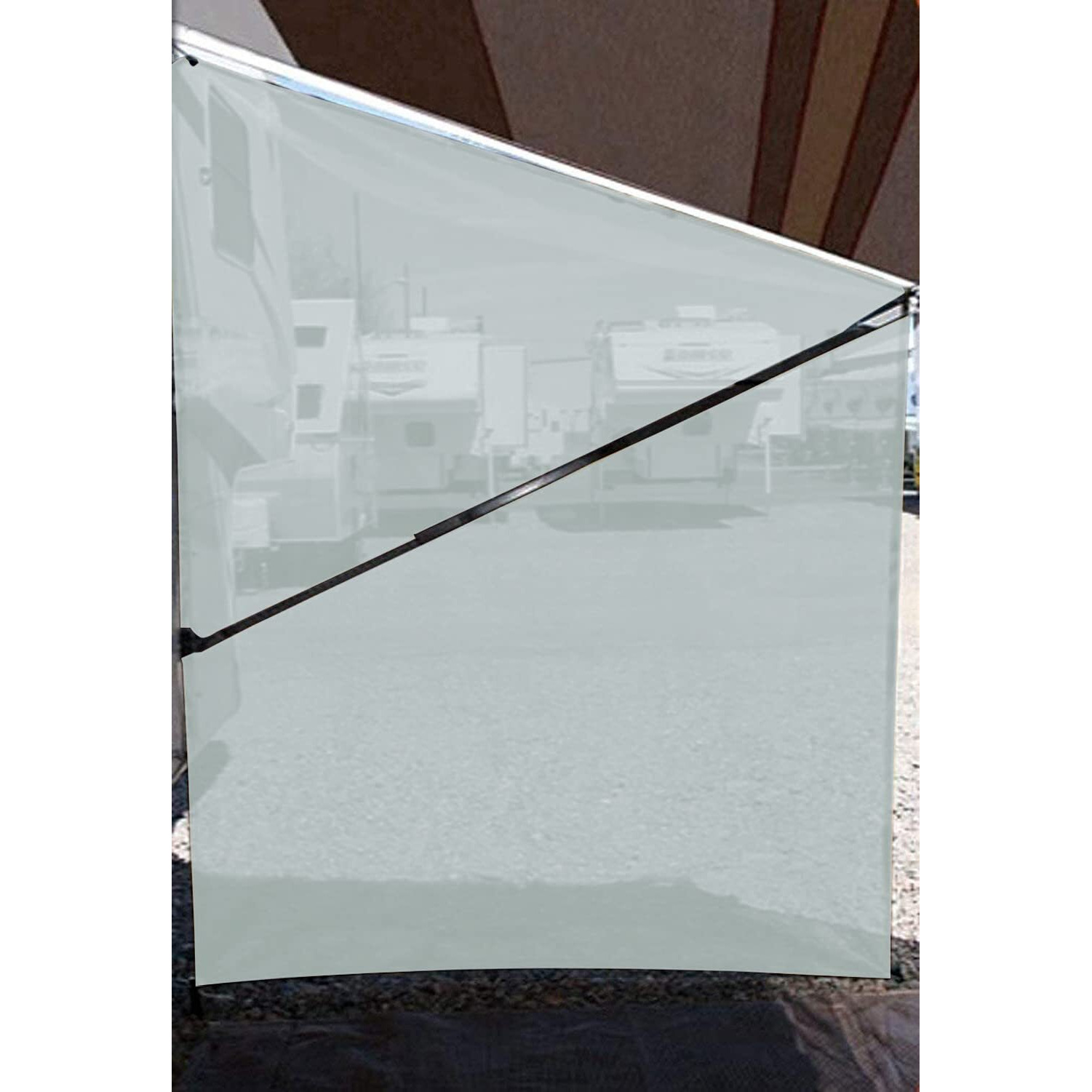 Tentproinc Rv Awning Side Sun Shade 9'X7' (Gray) Mesh Screen Sunshade Complete Kits Motorhome Camping Trailer Canopy Uv Blocker - 3 Year Warranty