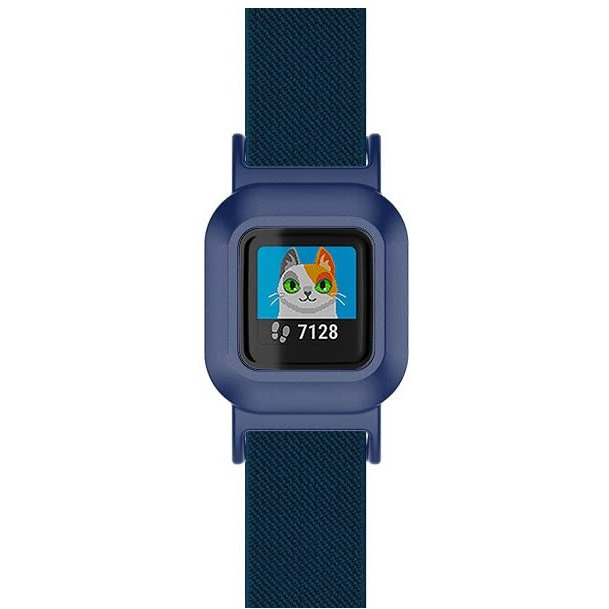 C2D Joy Stretchy Loop Nylon Strap Compatible With Garmin Vivofit Jr 3 Bands Watch Adjustable Elastic Sport Wristband - Midnight Blue