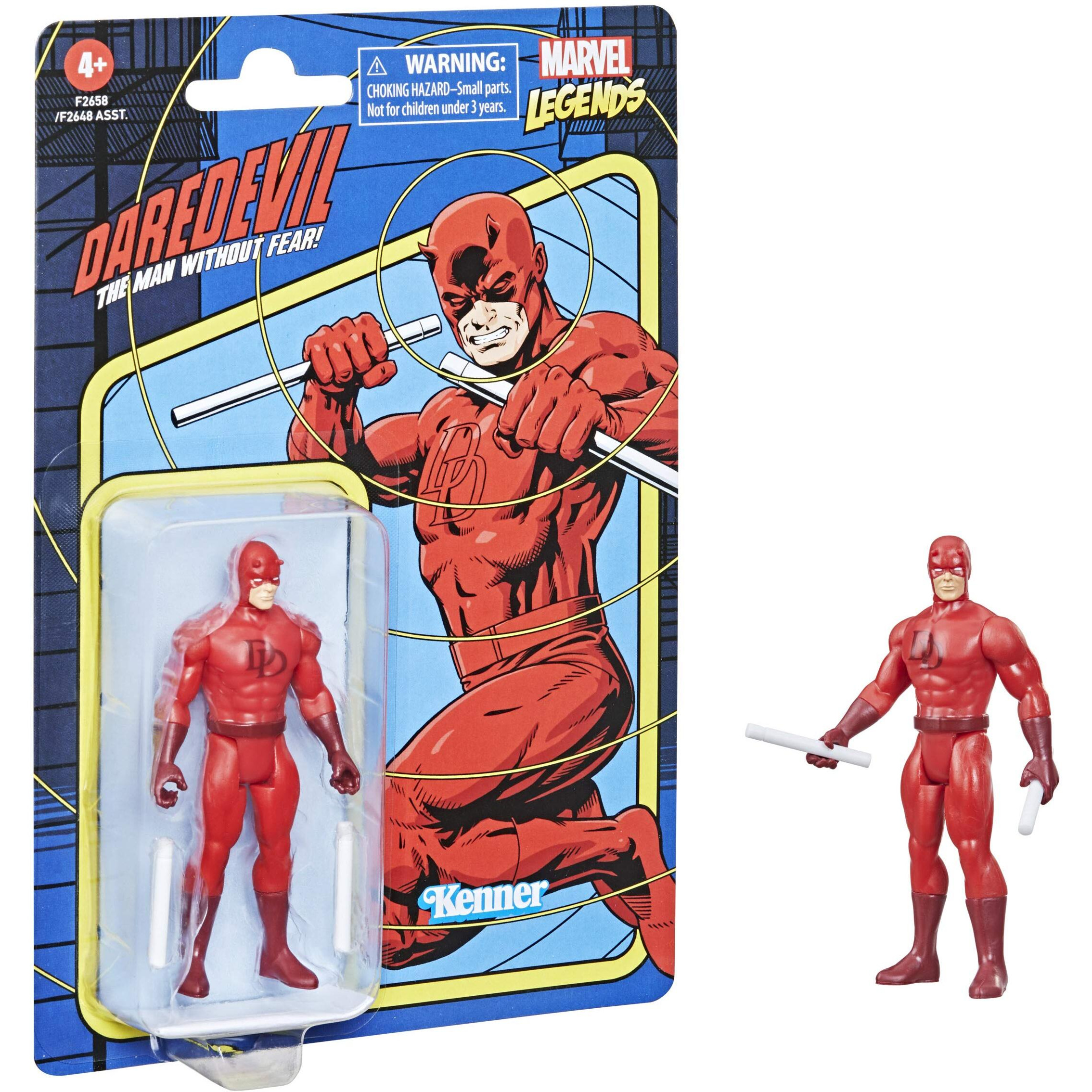 Marvel Hasbro Legends 3.75-Inch Scale Retro 375 Collection Daredevil Action Figure Toy