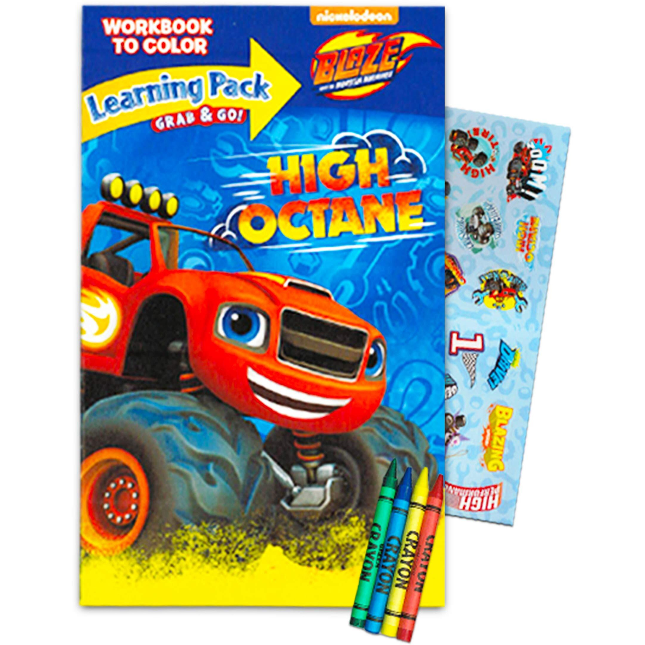 Set Of 15 Kids Play Packs Fun Party Favors Coloring Book, Crayons, Stickers, Loot Bags, More (Blaze And The Monster Machines)