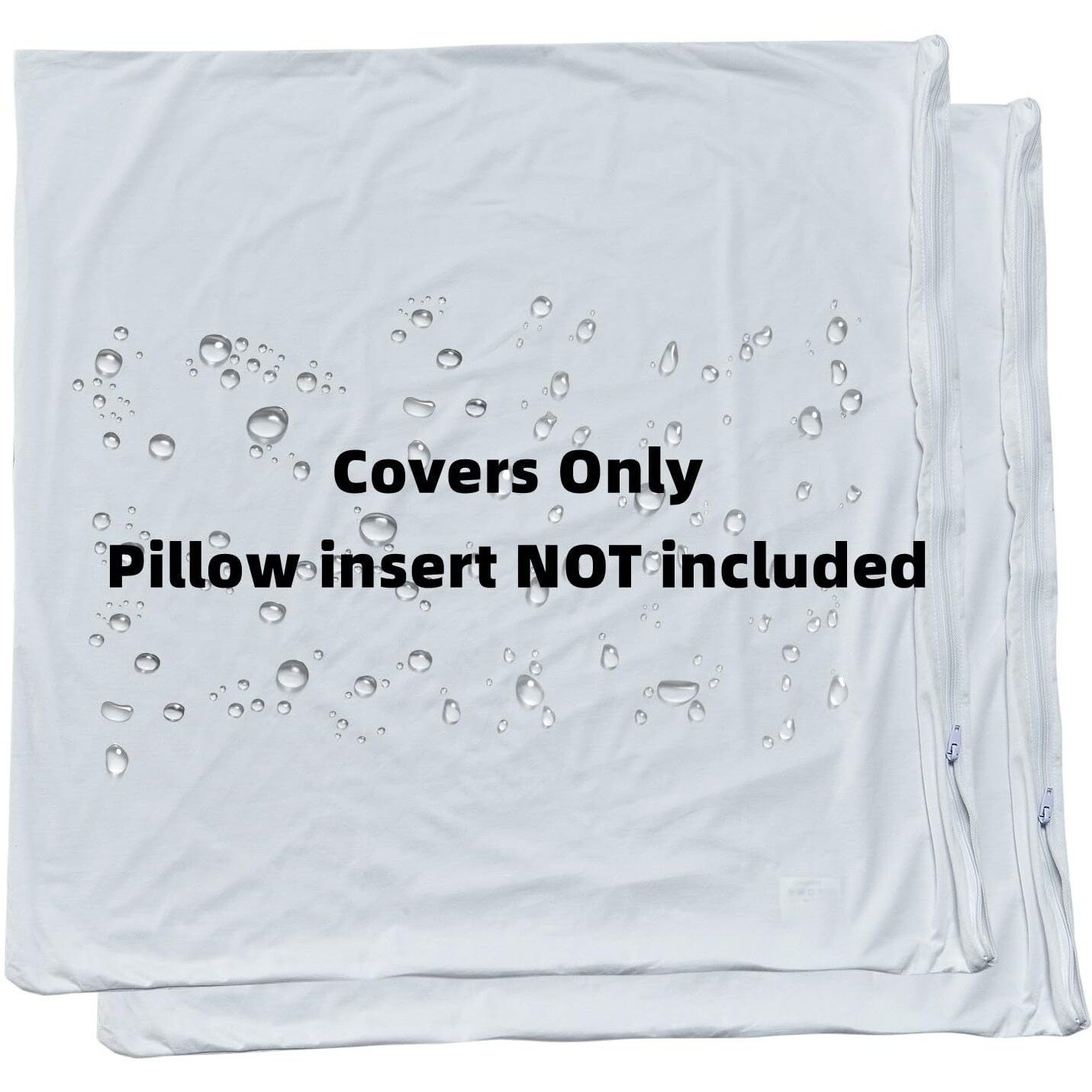 Waterproof Feather Proof Pillow Protectors 20X20 With Zipper Pack Of 2 Soft Bamboo Viscose Jersey Square Pillow Covers For Throw Pillow